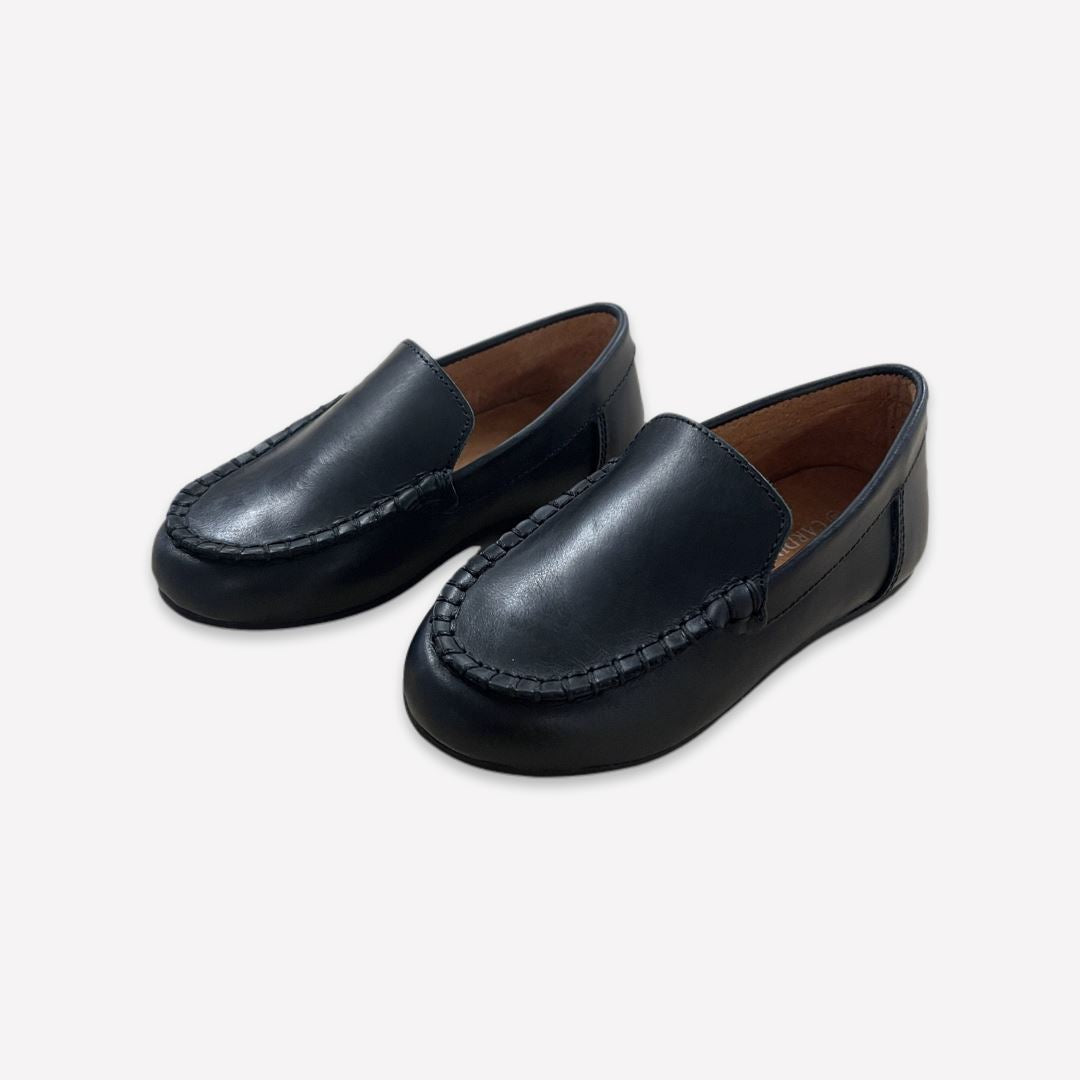 Boys' Classic Leather Loafer Black Footwear Cardin McCoy