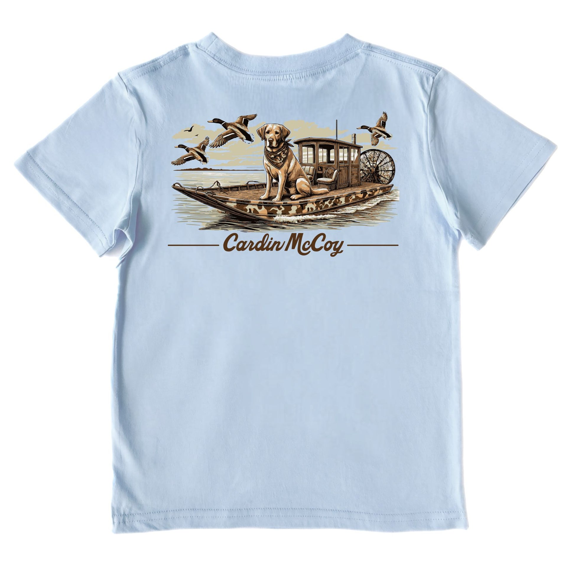 Boys' Duck Boat Performance Short-Sleeve Tee Short Sleeve T-Shirt Cardin McCoy Blue Sky XXS (2/3) No Pocket