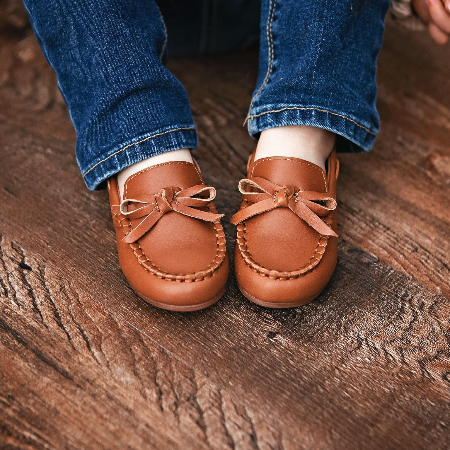 Boys' Leather Moccasin Caramel Footwear Cardin McCoy
