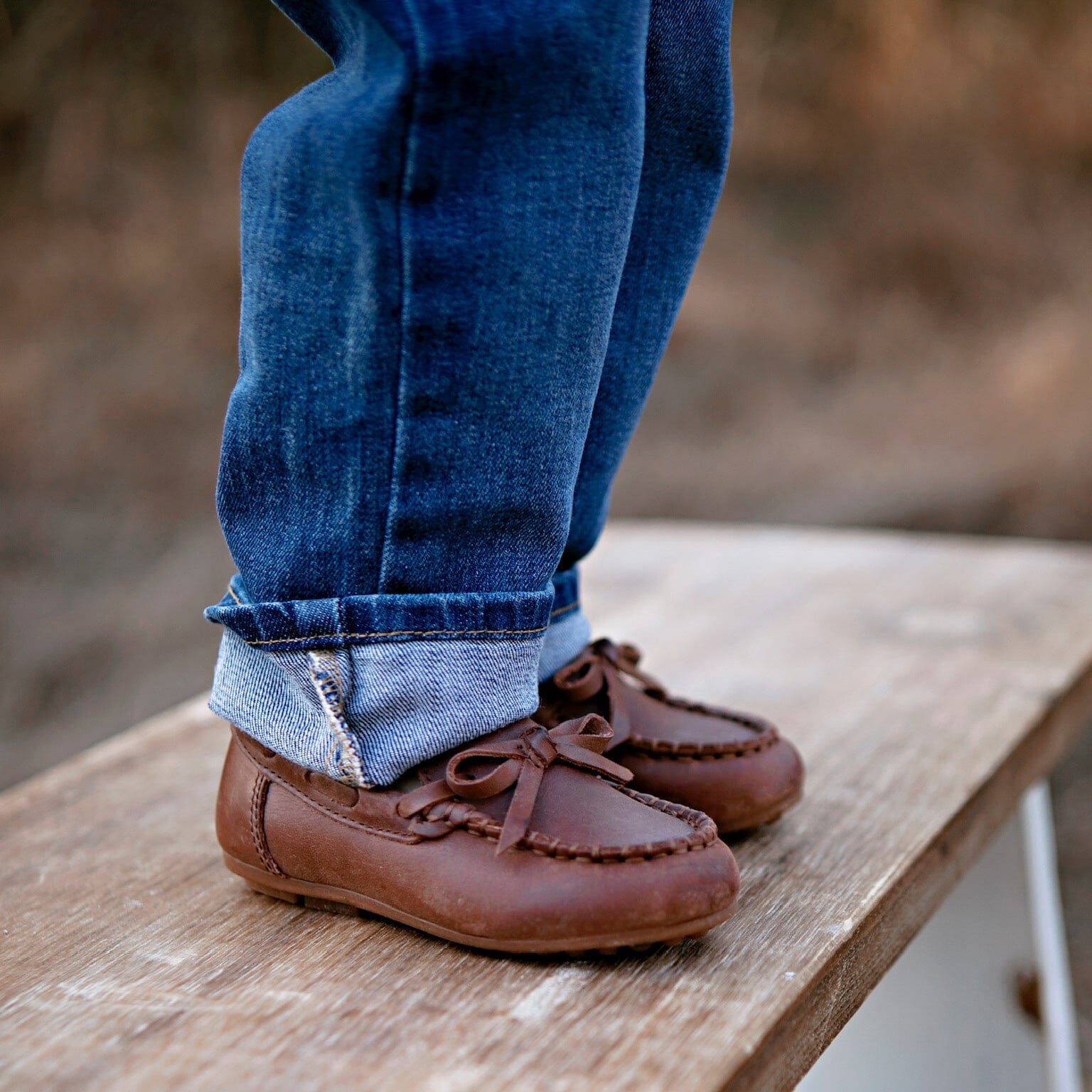 Boys' Leather Moccasin Chocolate Footwear Cardin McCoy