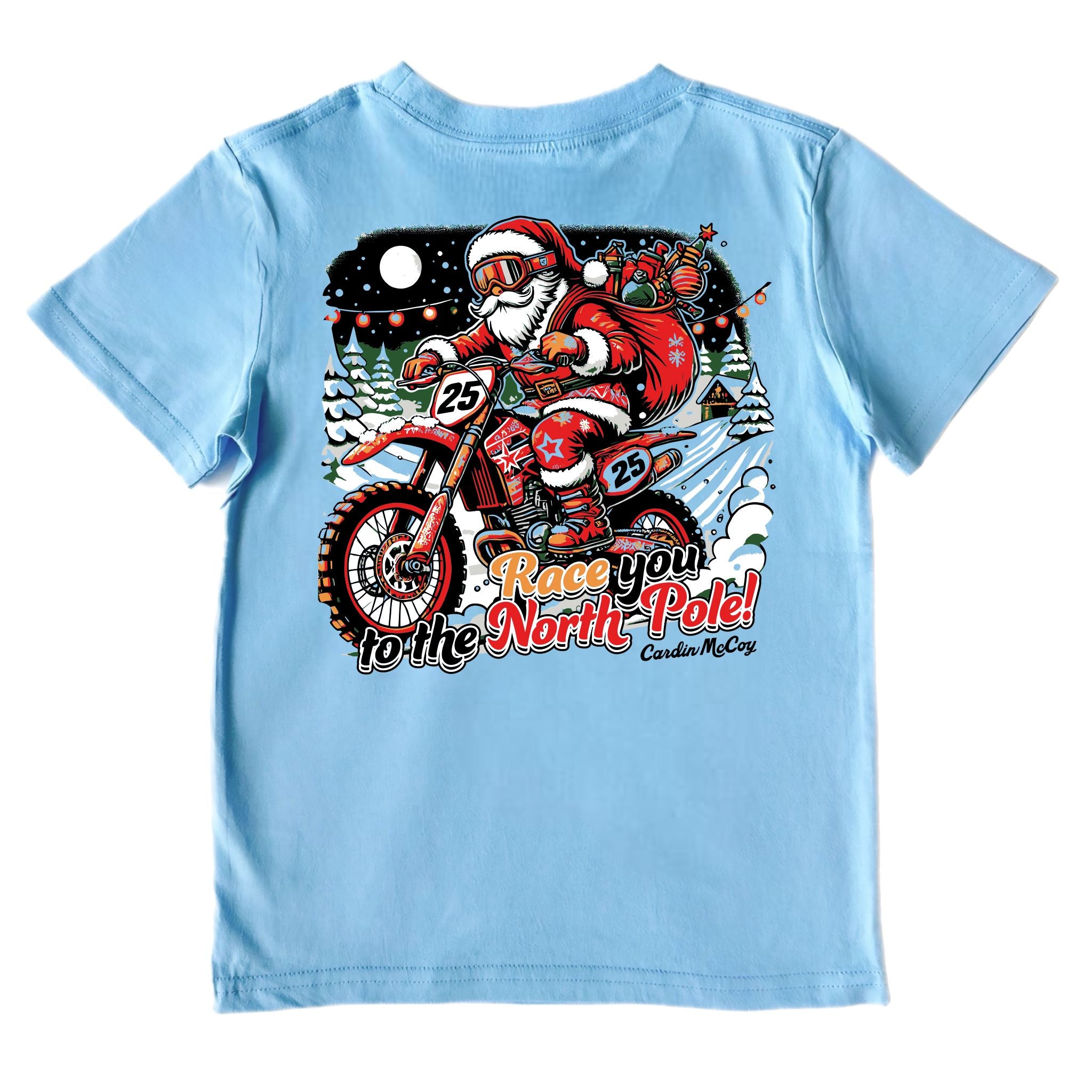 Boys' Race to the North Pole Short-Sleeve Tee Short Sleeve T-Shirt Cardin McCoy Light Blue XXS (2/3) No Pocket