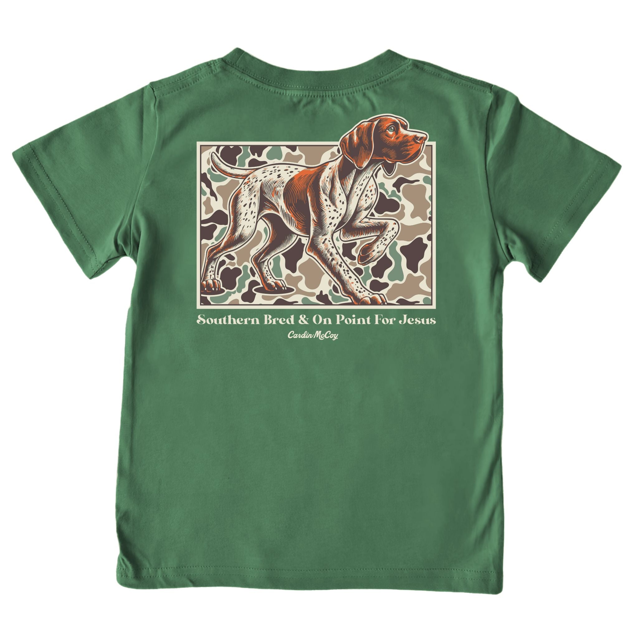 Boys' Southern Bred Pointer Short-Sleeve Tee Short Sleeve T-Shirt Cardin McCoy Dark Olive XXS (2/3) Pocket