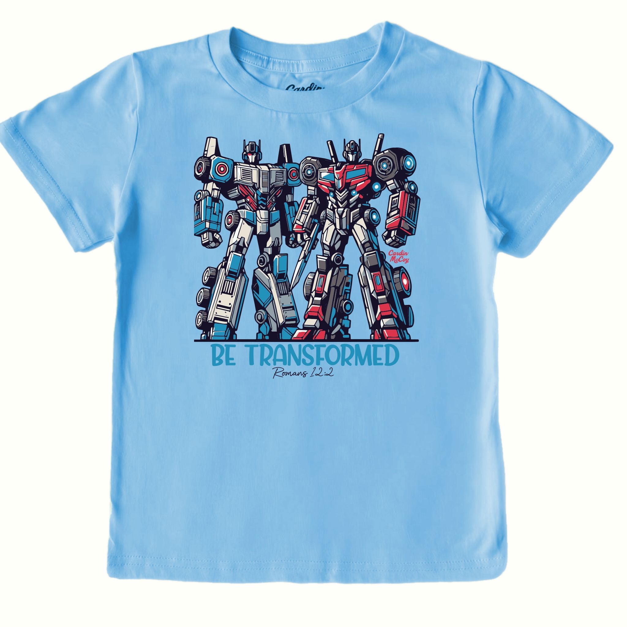 Kids' Be Transformed Front Short-Sleeve Tee Short Sleeve T-Shirt Cardin McCoy Light Blue XXS (2/3) No Pocket