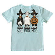 Kids' Boo, Boo, Moo Short-Sleeve Tee Short Sleeve T-Shirt Cardin McCoy Blue Mint XXS (2/3) Pocket