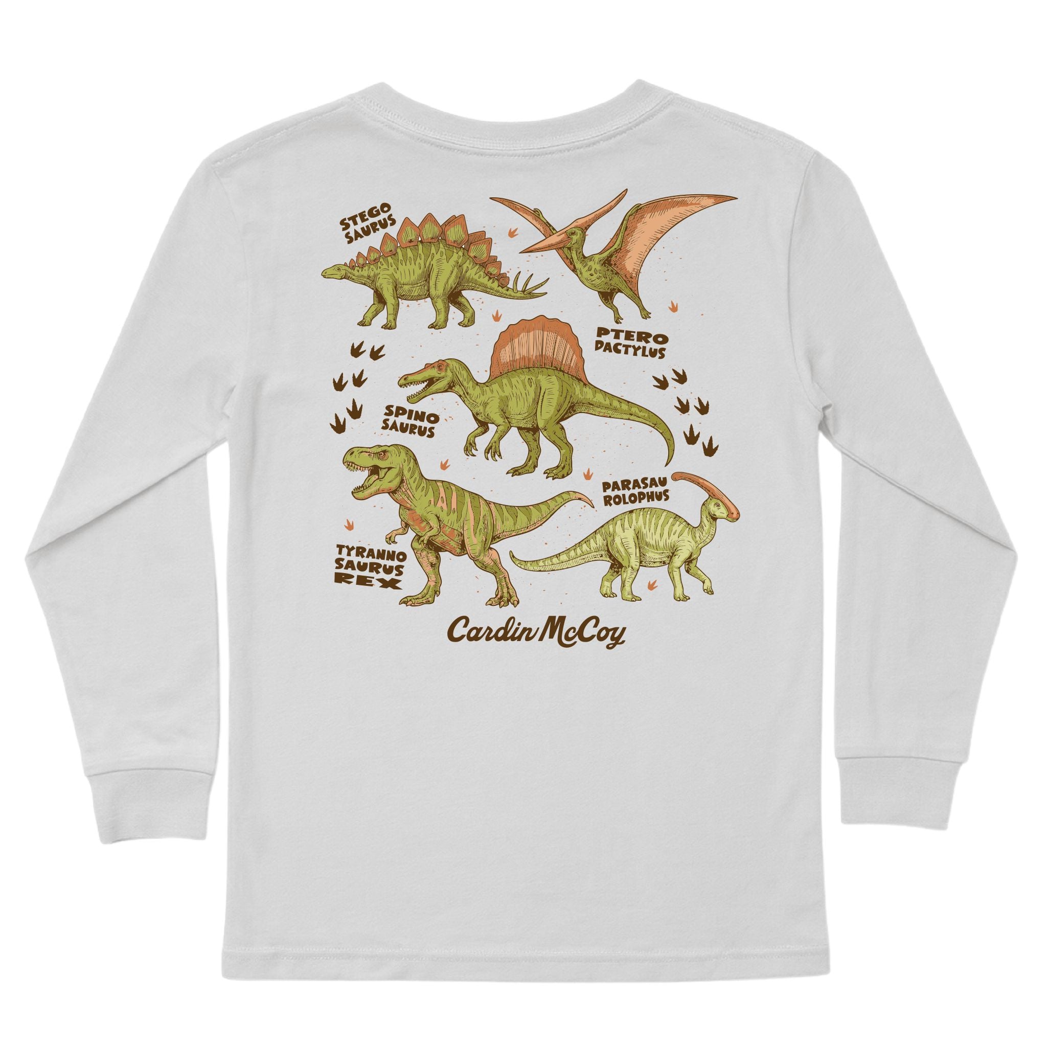 Kids' Dino Types Long-Sleeve Tee Long Sleeve T-Shirt Cardin McCoy Ice Gray XXS (2/3) Pocket
