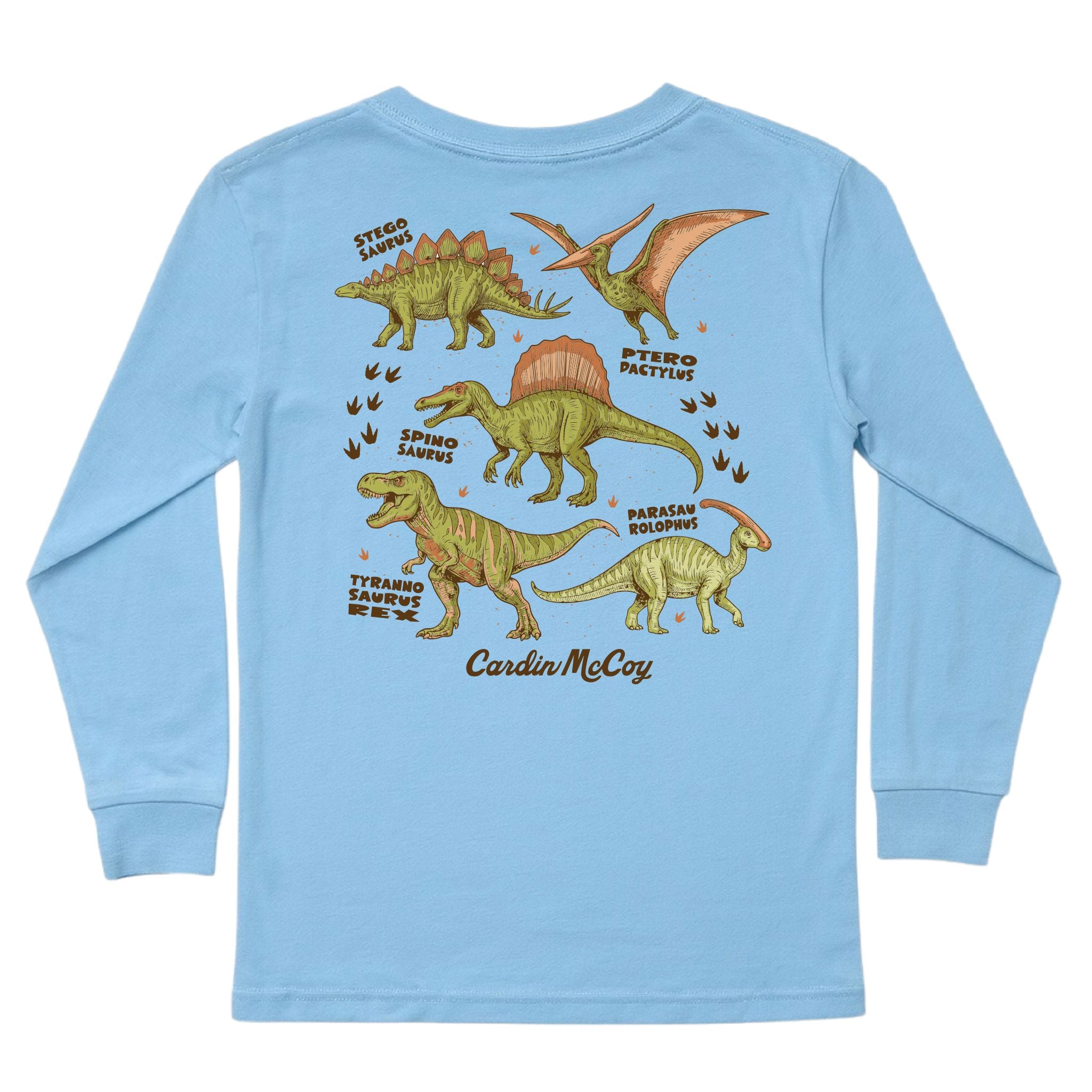 Kids' Dino Types Long-Sleeve Tee Long Sleeve T-Shirt Cardin McCoy Light Blue XXS (2/3) Pocket
