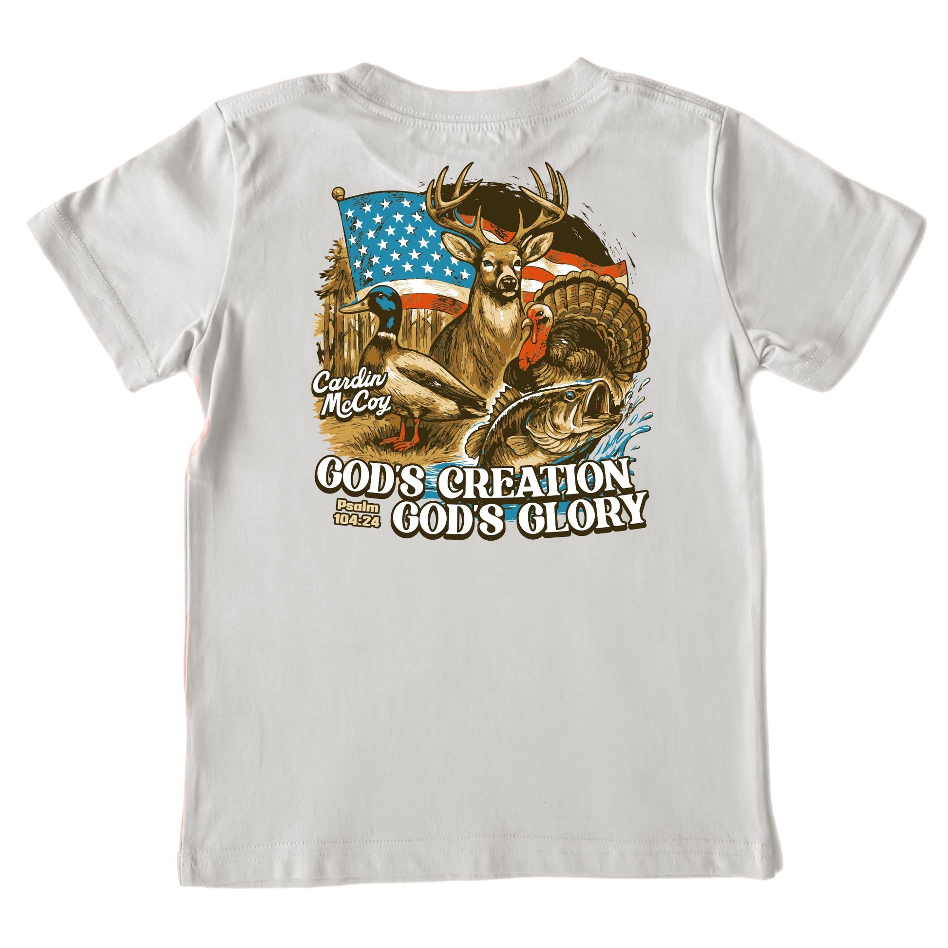 Kids' God's Creation Short-Sleeve Tee Short Sleeve T-Shirt Cardin McCoy Ice Gray XXS (2/3) Pocket