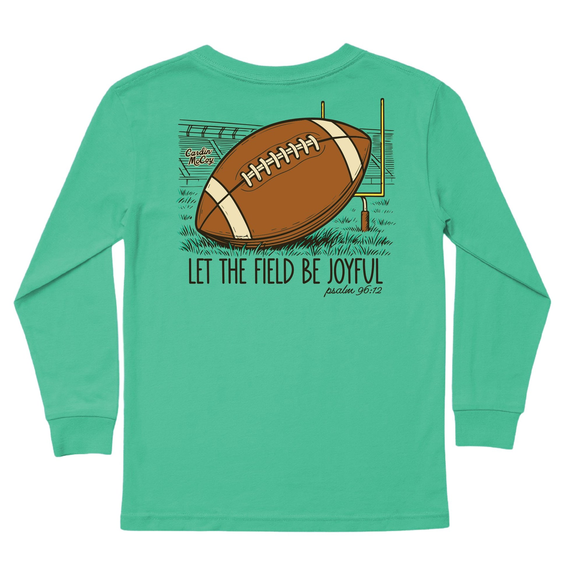 Kids' Joyful Football Long-Sleeve Tee Long Sleeve T-Shirt Cardin McCoy Green XXS (2/3) Pocket