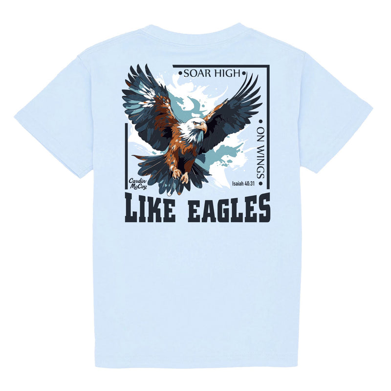 Kids' Like Eagles Short Sleeve Tee Short Sleeve T-Shirt Cardin McCoy Cool Blue XXS (2/3) No Pocket