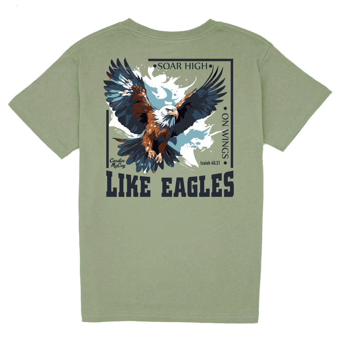 Kids' Like Eagles Short Sleeve Tee Short Sleeve T-Shirt Cardin McCoy Light Olive XXS (2/3) Pocket