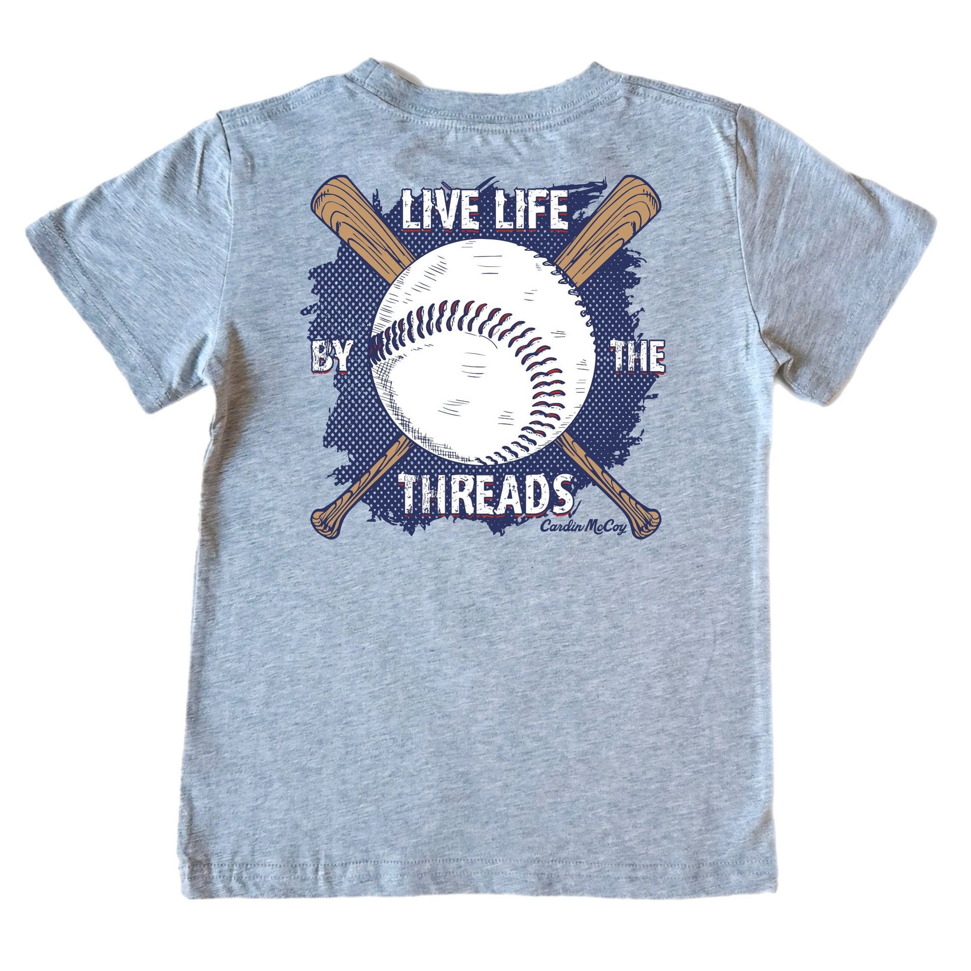 Kids' Live Life By The Threads Short-Sleeve Tee Short Sleeve T-Shirt Cardin McCoy Heather Gray XXS (2/3) Pocket