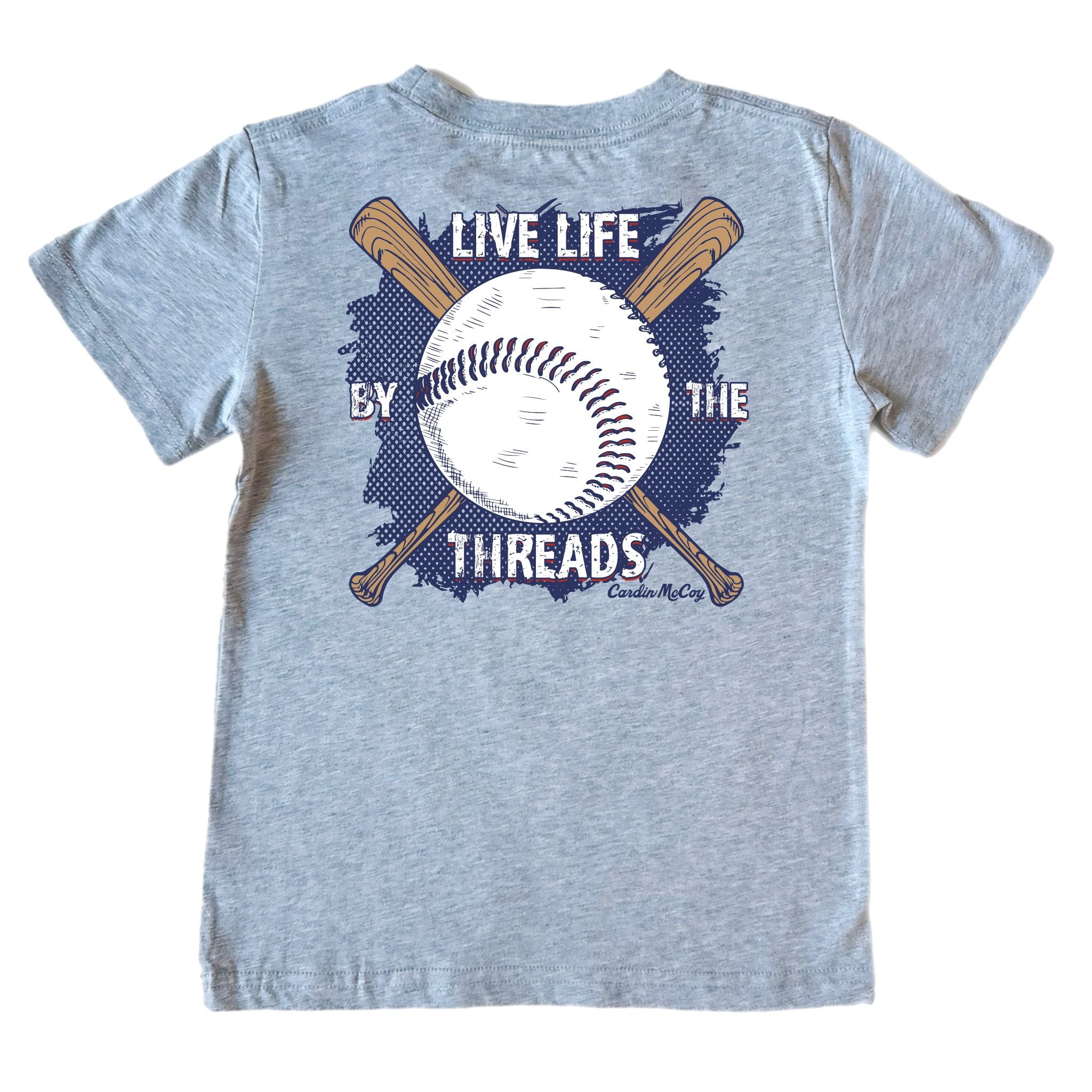 Kids' Live Life By The Threads Short-Sleeve Tee Short Sleeve T-Shirt Cardin McCoy Heather Gray XXS (2/3) Pocket