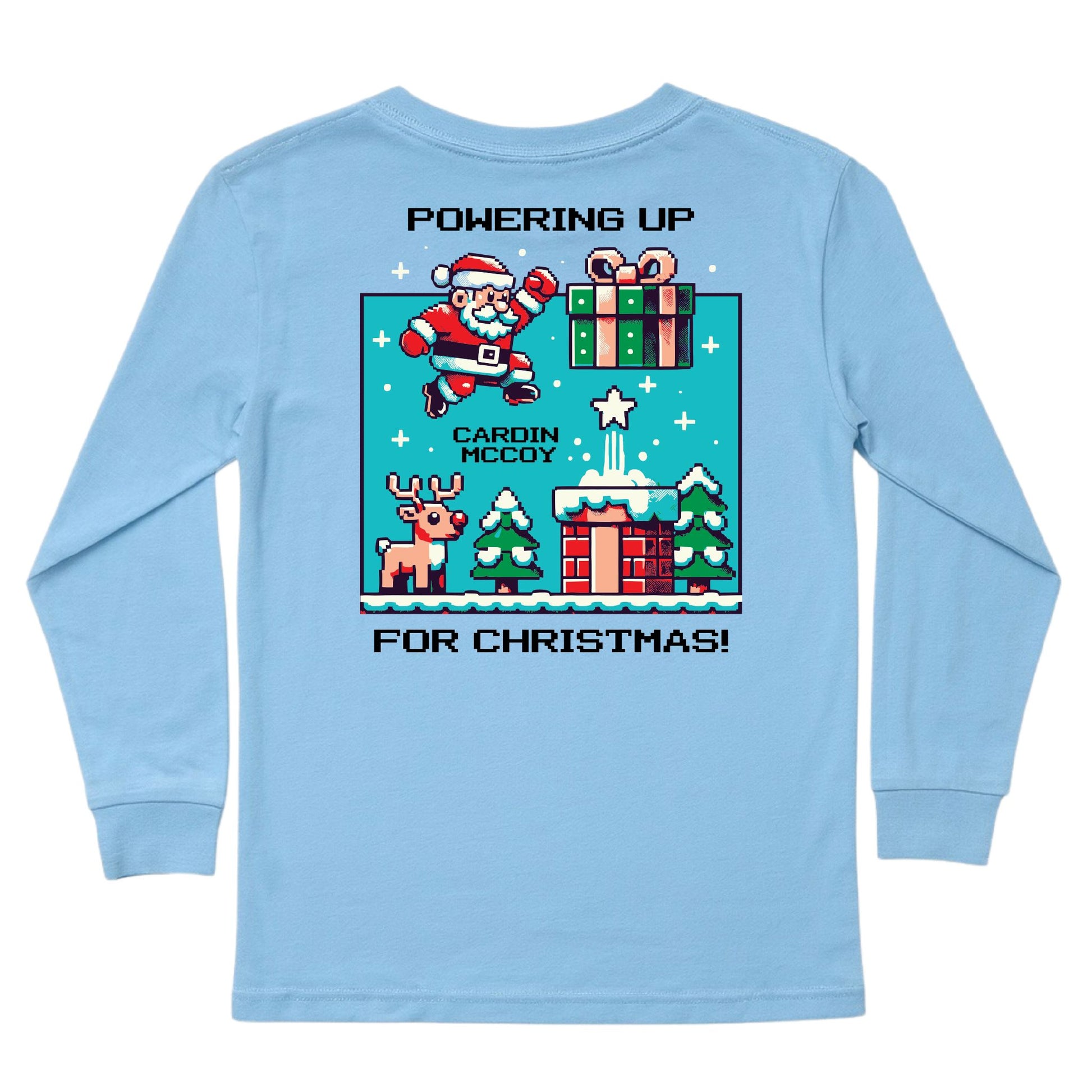 Kids' Powering Up Long-Sleeve Tee Long Sleeve T-Shirt Cardin McCoy Light Blue XXS (2/3) Pocket