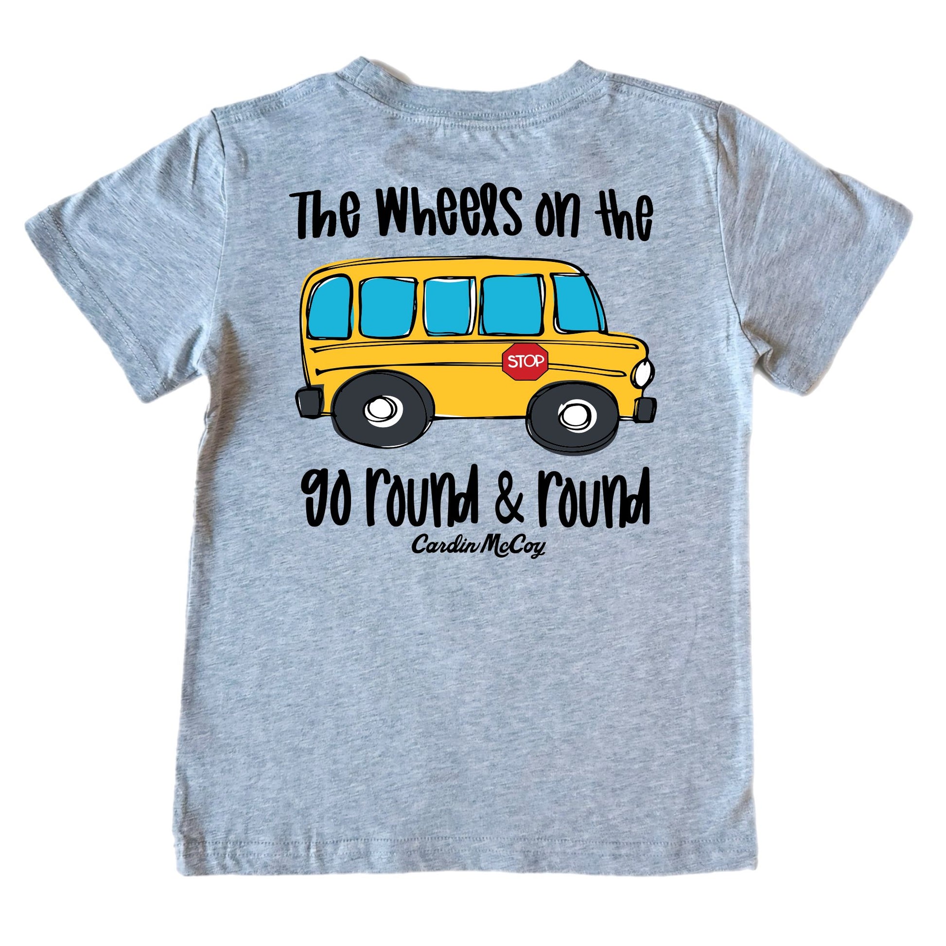 Kids' Wheels On The Bus Short-Sleeve Tee Short Sleeve T-Shirt Cardin McCoy Heather Gray XXS (2/3) No Pocket