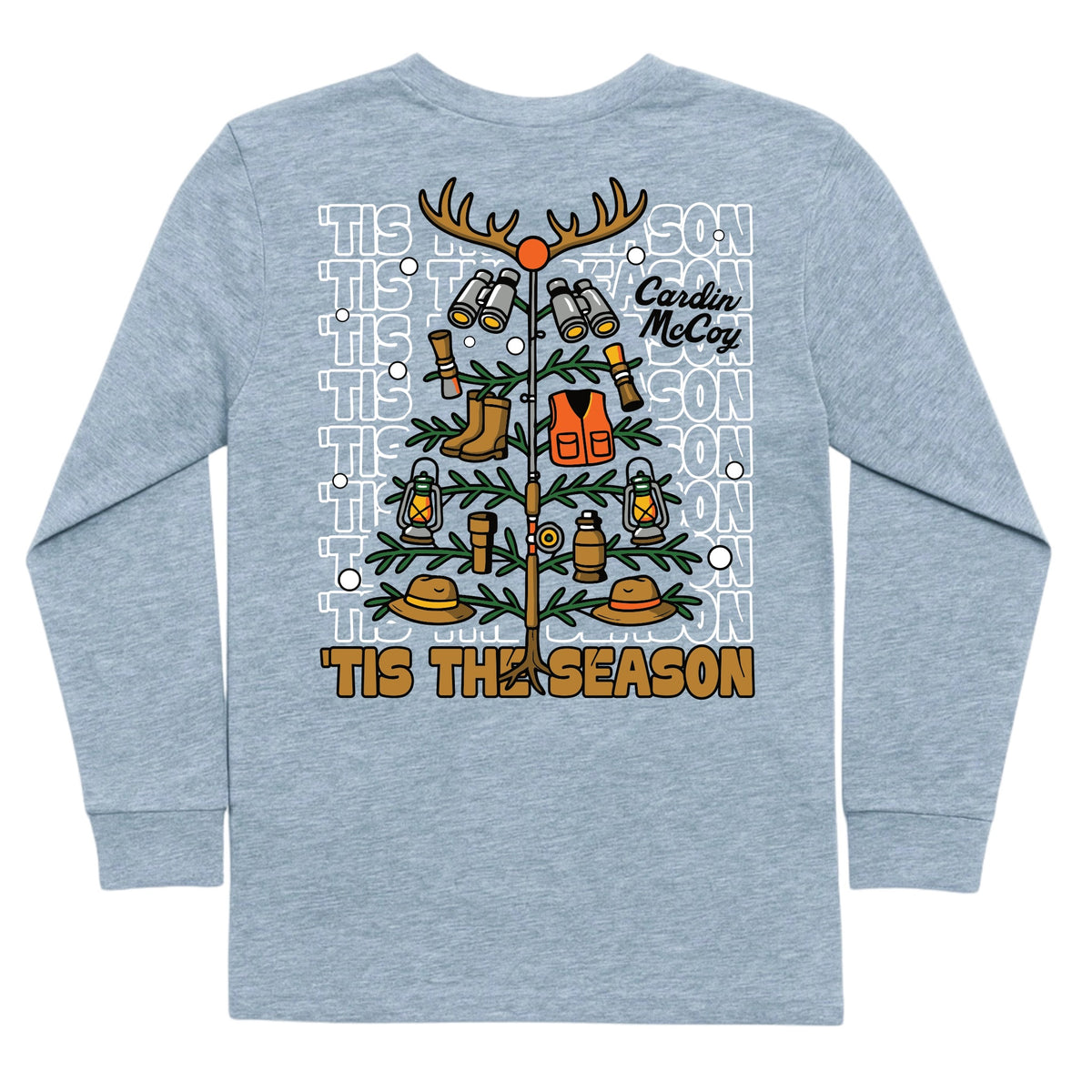 Kids' Hunting Christmas Tree Long-Sleeve Tee
