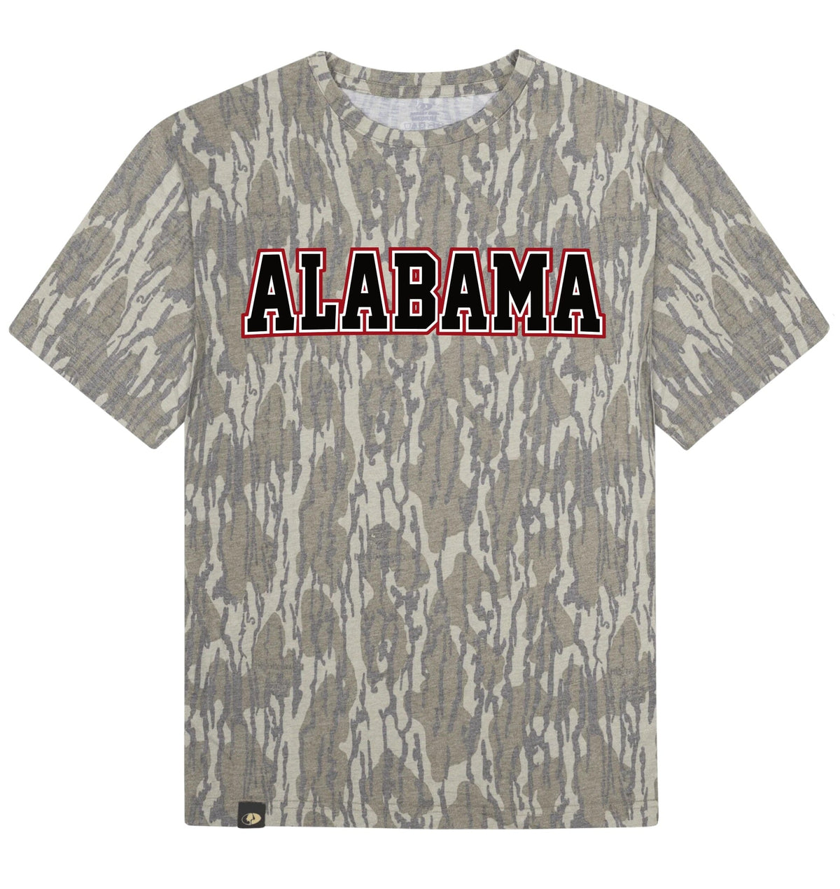 Adult Alabama Mossy Oak Bottomland Washed Out Short-Sleeve Tee Short Sleeve T-Shirt Mossy Oak Original Bottomland Adult Small Front
