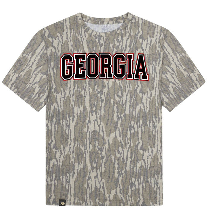 Adult Georgia Mossy Oak Bottomland Washed Out Short-Sleeve Tee