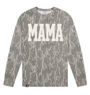 Adult Mama Mossy Oak Bottomland Washed Out Long-Sleeve Tee Long Sleeve T-Shirt Mossy Oak Original Bottomland Adult Small Pocket