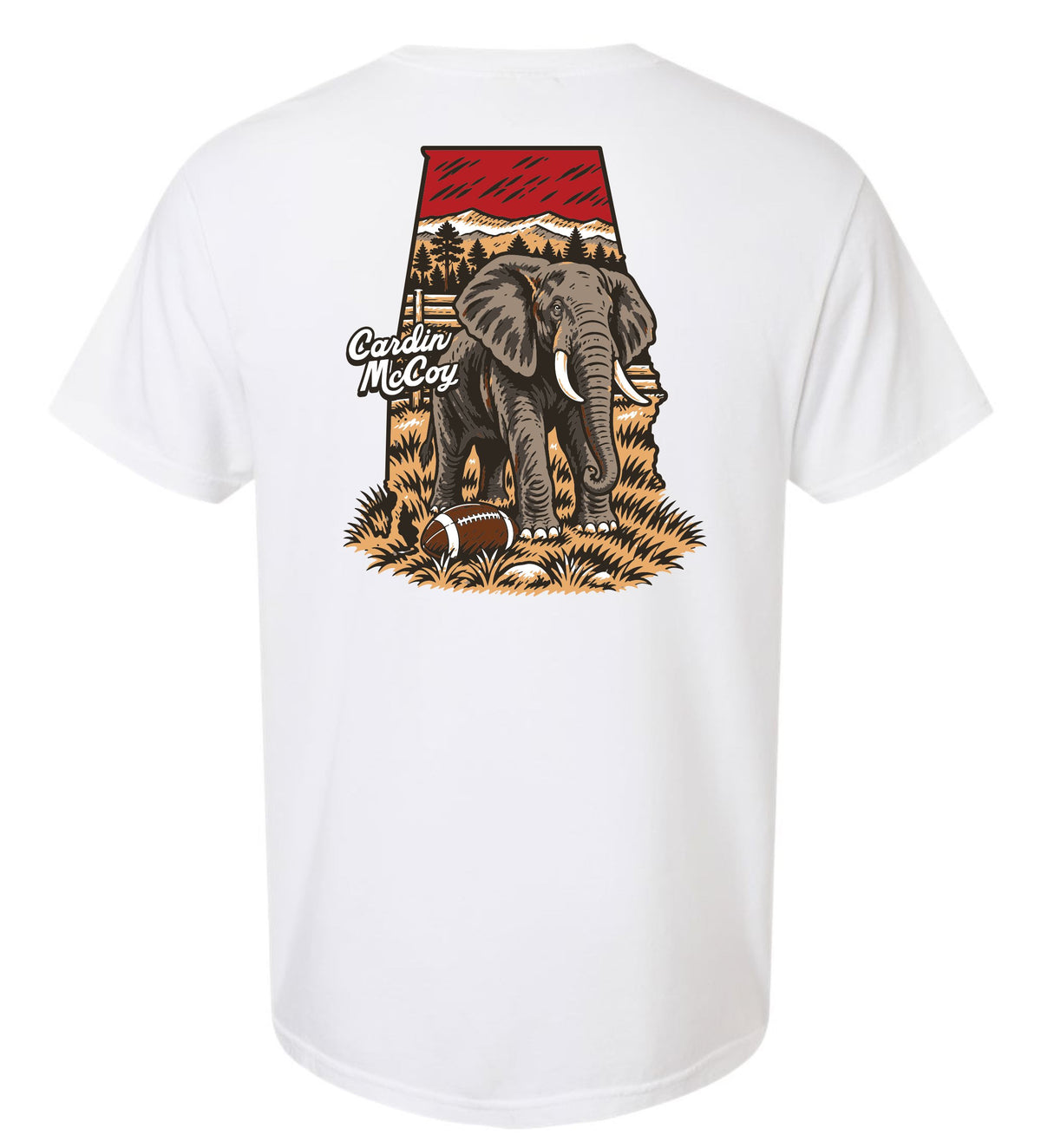 Adults' Tide Football Short-Sleeve Tee Short Sleeve T-Shirt Cardin McCoy White Adult Small Pocket