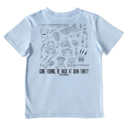 Boys' Back At Dark Thirty Performance Short-Sleeve Tee Short Sleeve T-Shirt Cardin McCoy Blue Sky XXS (2/3) No Pocket