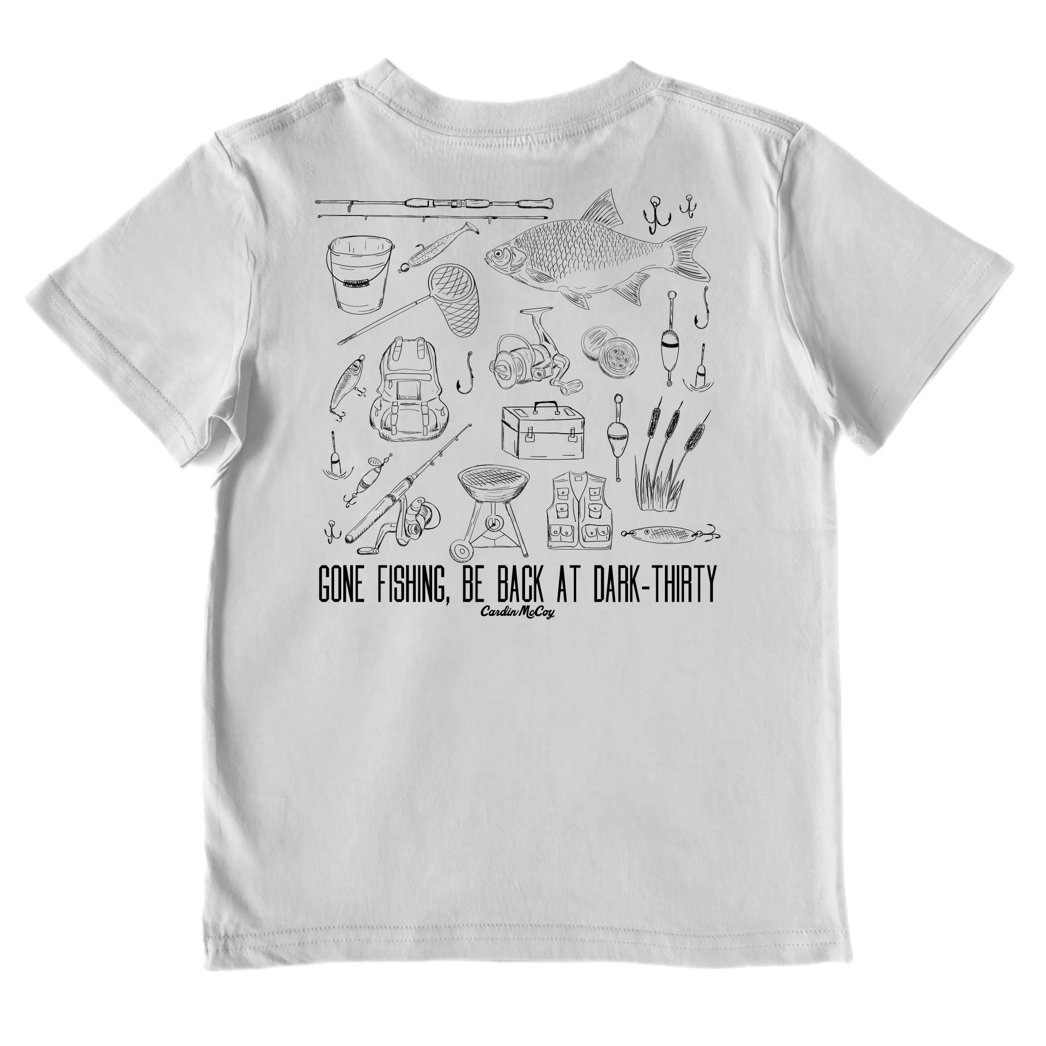 Boys' Back At Dark Thirty Performance Short-Sleeve Tee Short Sleeve T-Shirt Cardin McCoy Gray Mist XXS (2/3) No Pocket