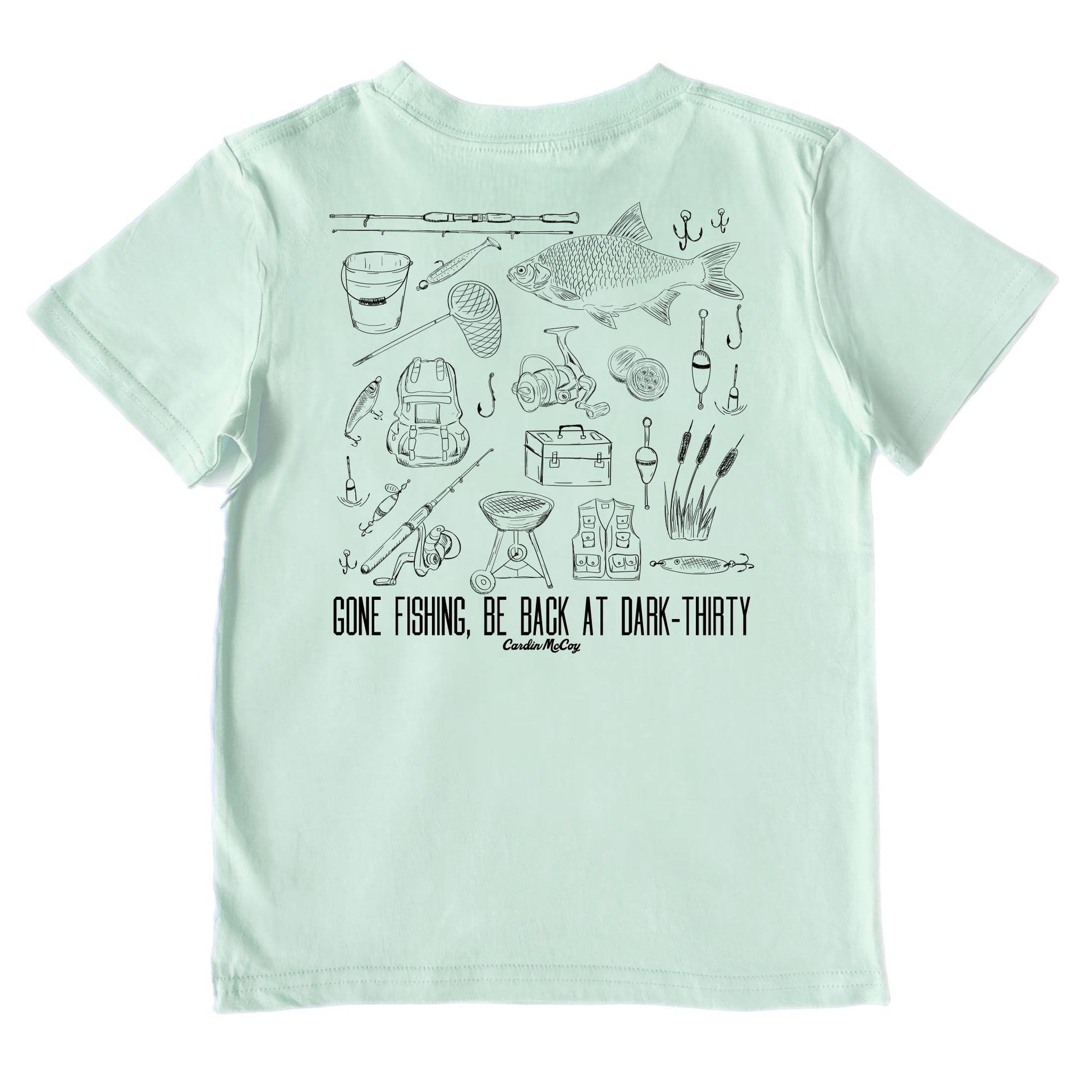 Boys' Back At Dark Thirty Performance Short-Sleeve Tee Short Sleeve T-Shirt Cardin McCoy Surf Spray XXS (2/3) No Pocket