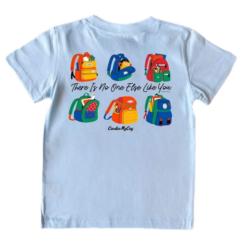 Boys' Backpacks Short-Sleeve Tee Short Sleeve T-Shirt Cardin McCoy Cool Blue XS (4/5) Pocket