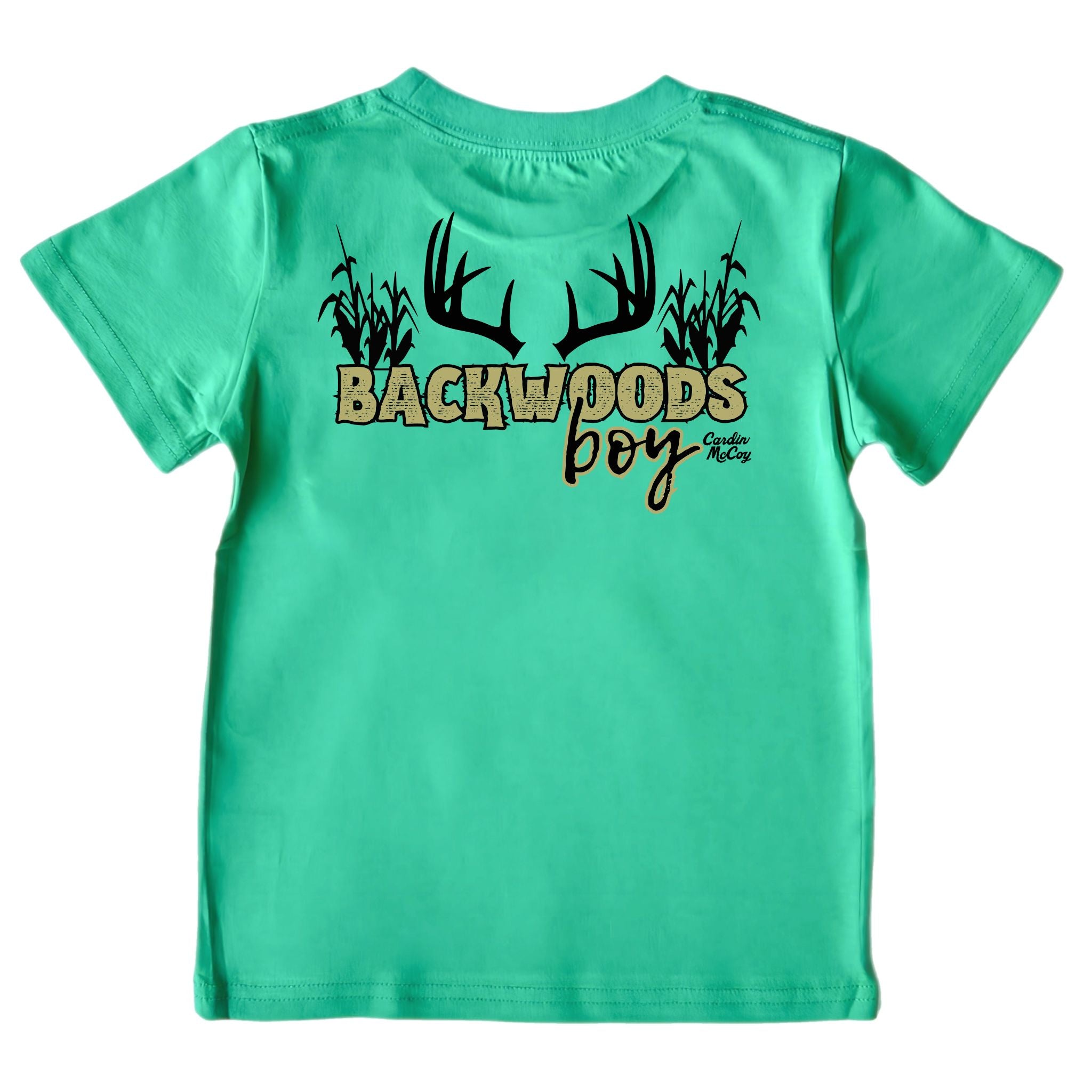 Boys' Backwoods Boy Short-Sleeve Tee Short Sleeve T-Shirt Cardin McCoy Green XXS (2/3) Pocket