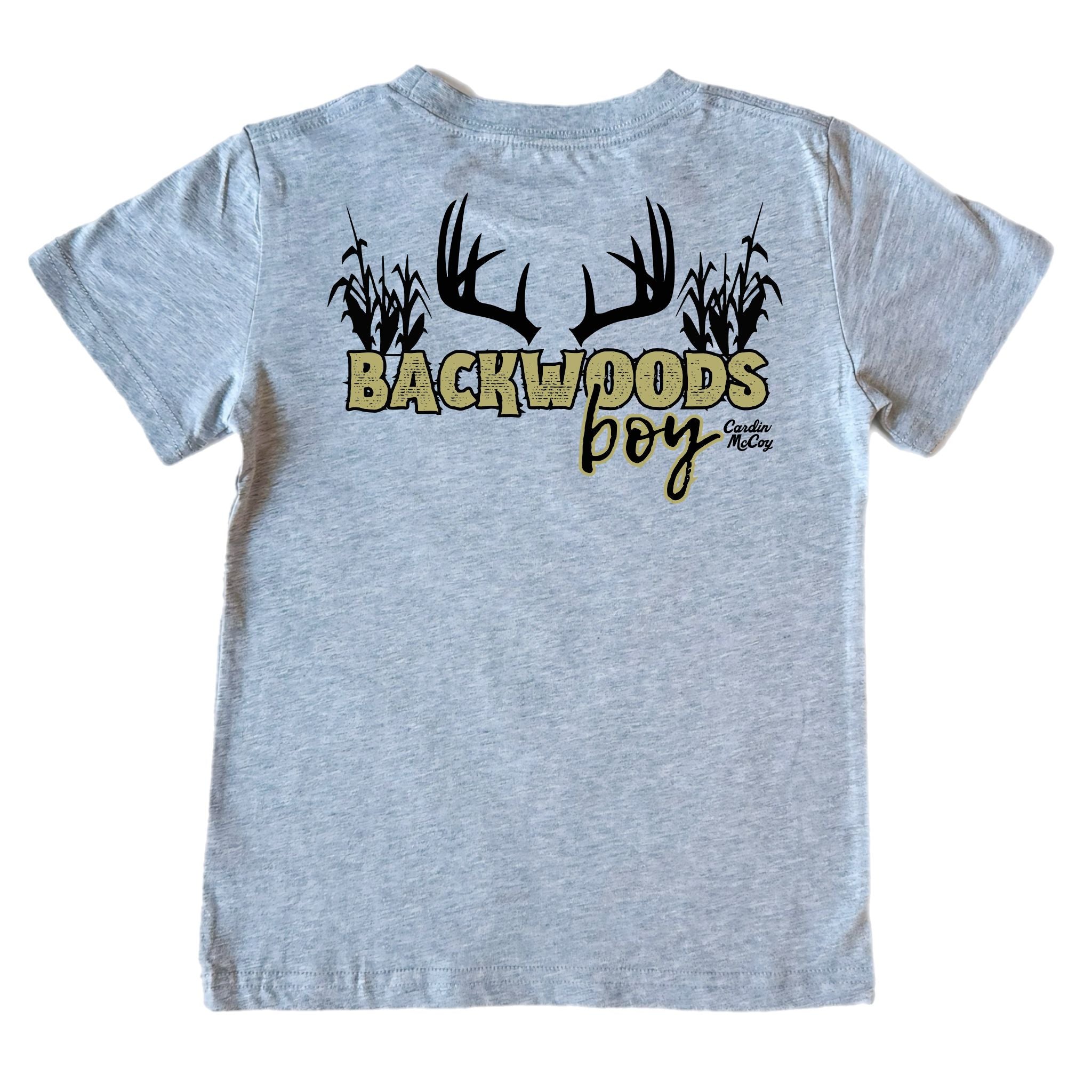 Boys' Backwoods Boy Short-Sleeve Tee Short Sleeve T-Shirt Cardin McCoy Heather Gray XXS (2/3) Pocket