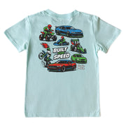 Boys' Built For Speed Short-Sleeve Tee Short Sleeve T-Shirt Cardin McCoy Blue Mint XXS (2/3) Pocket