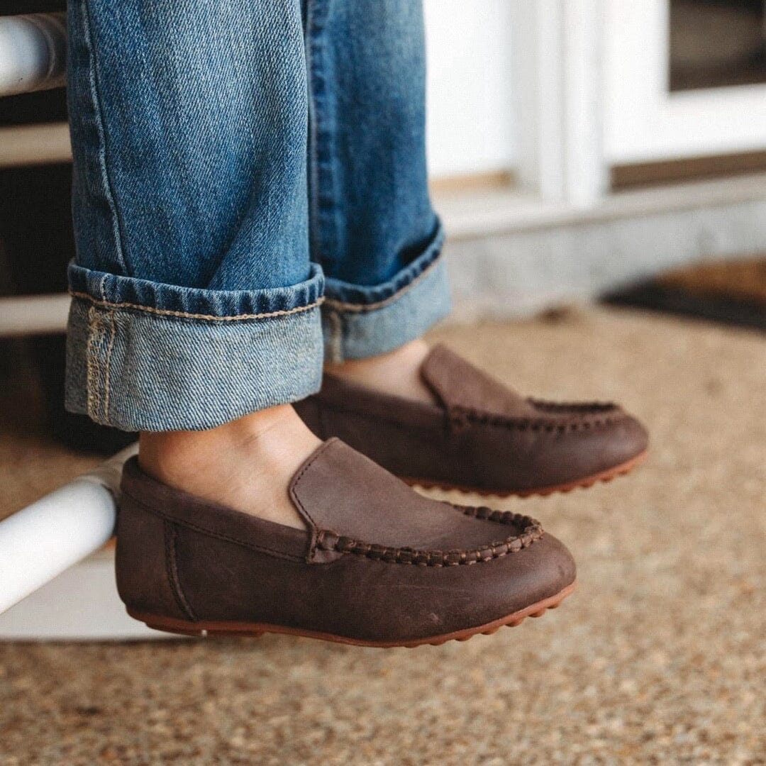 Boys' Classic Chocolate Leather Loafer Footwear Cardin McCoy 