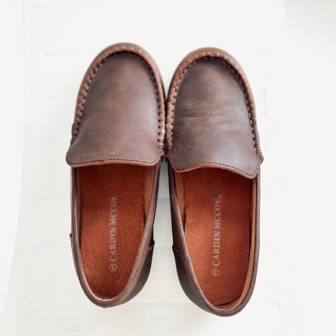 Boys' Classic Chocolate Leather Loafer Footwear Cardin McCoy 