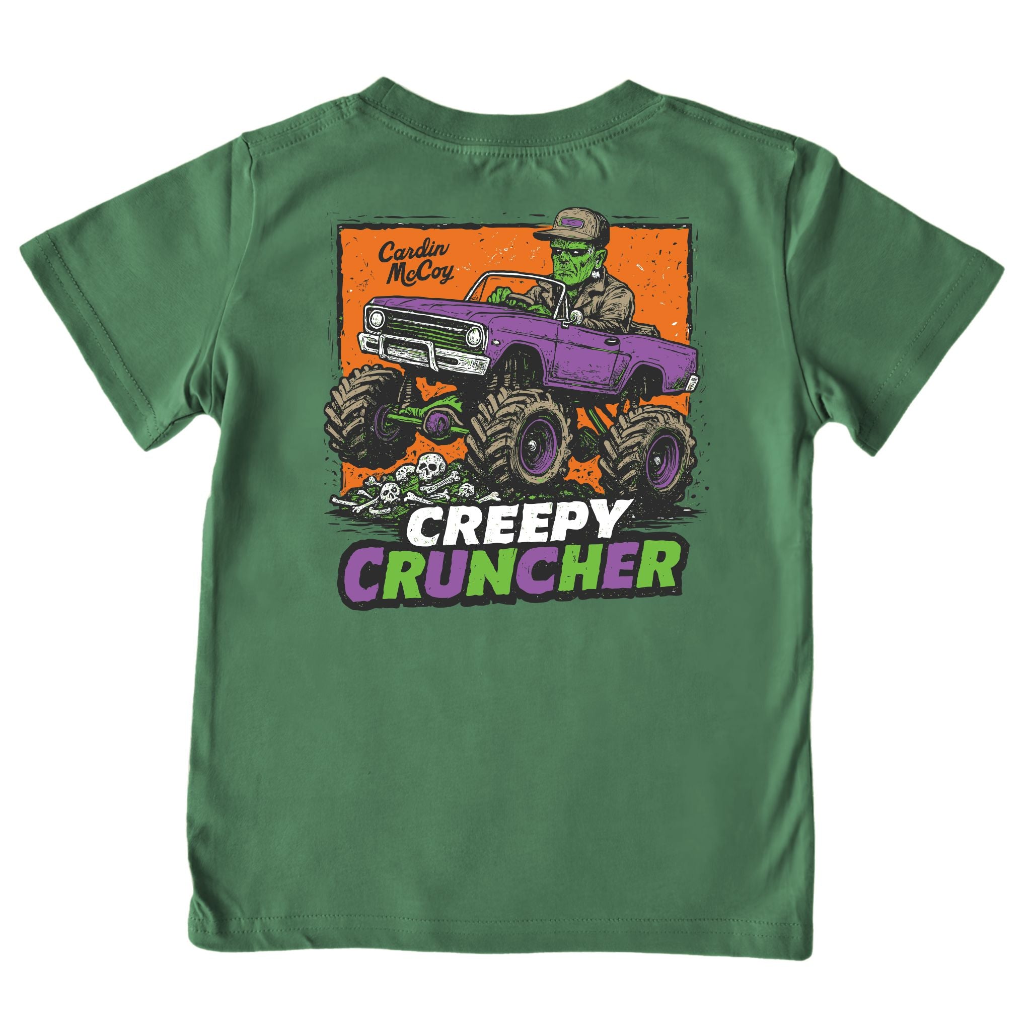 Boys' Creepy Cruncher Short-Sleeve Tee Short Sleeve T-Shirt Cardin McCoy Dark Olive XXS (2/3) Pocket
