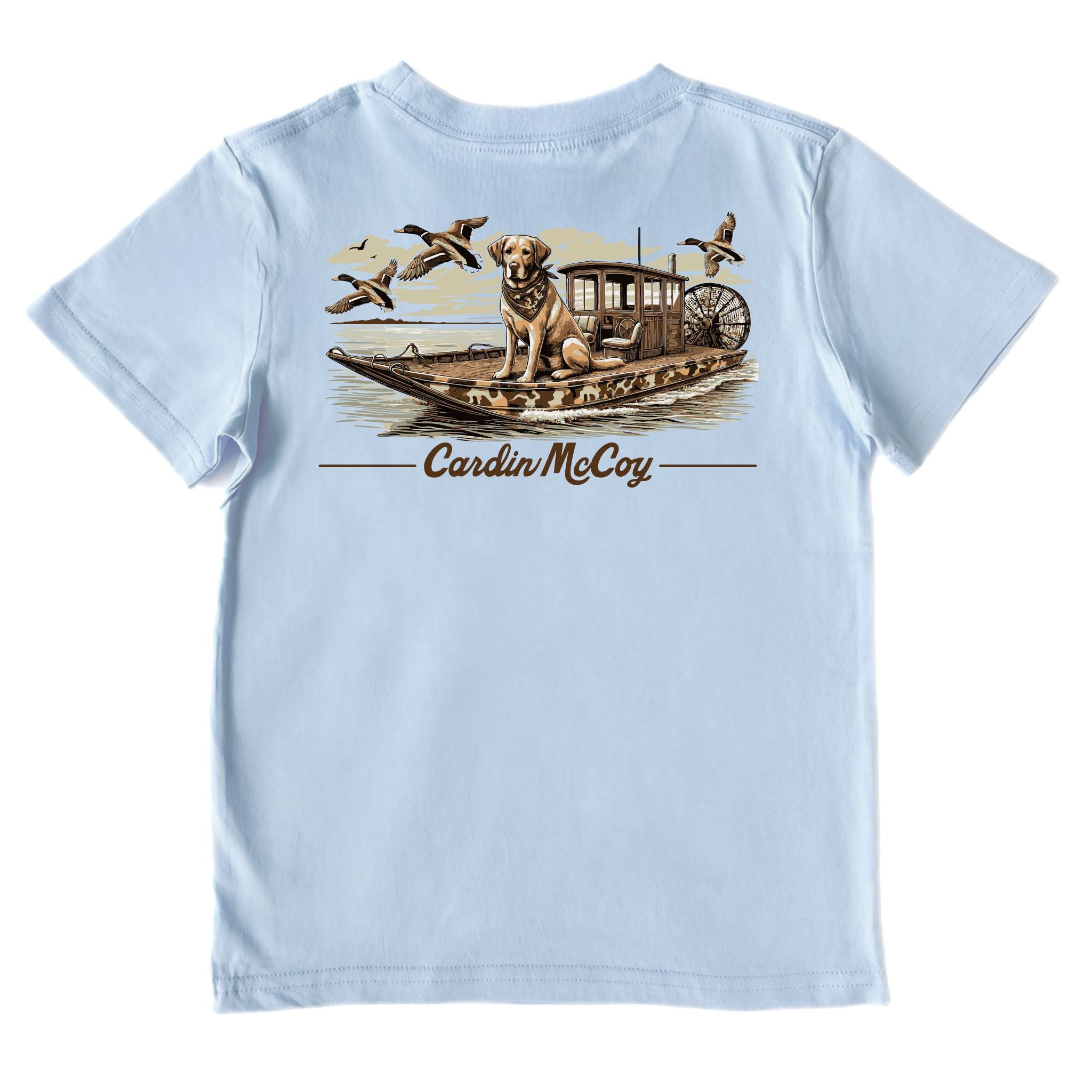 Boys' Duck Boat Performance Short-Sleeve Tee Short Sleeve T-Shirt Cardin McCoy Blue Sky XXS (2/3) No Pocket