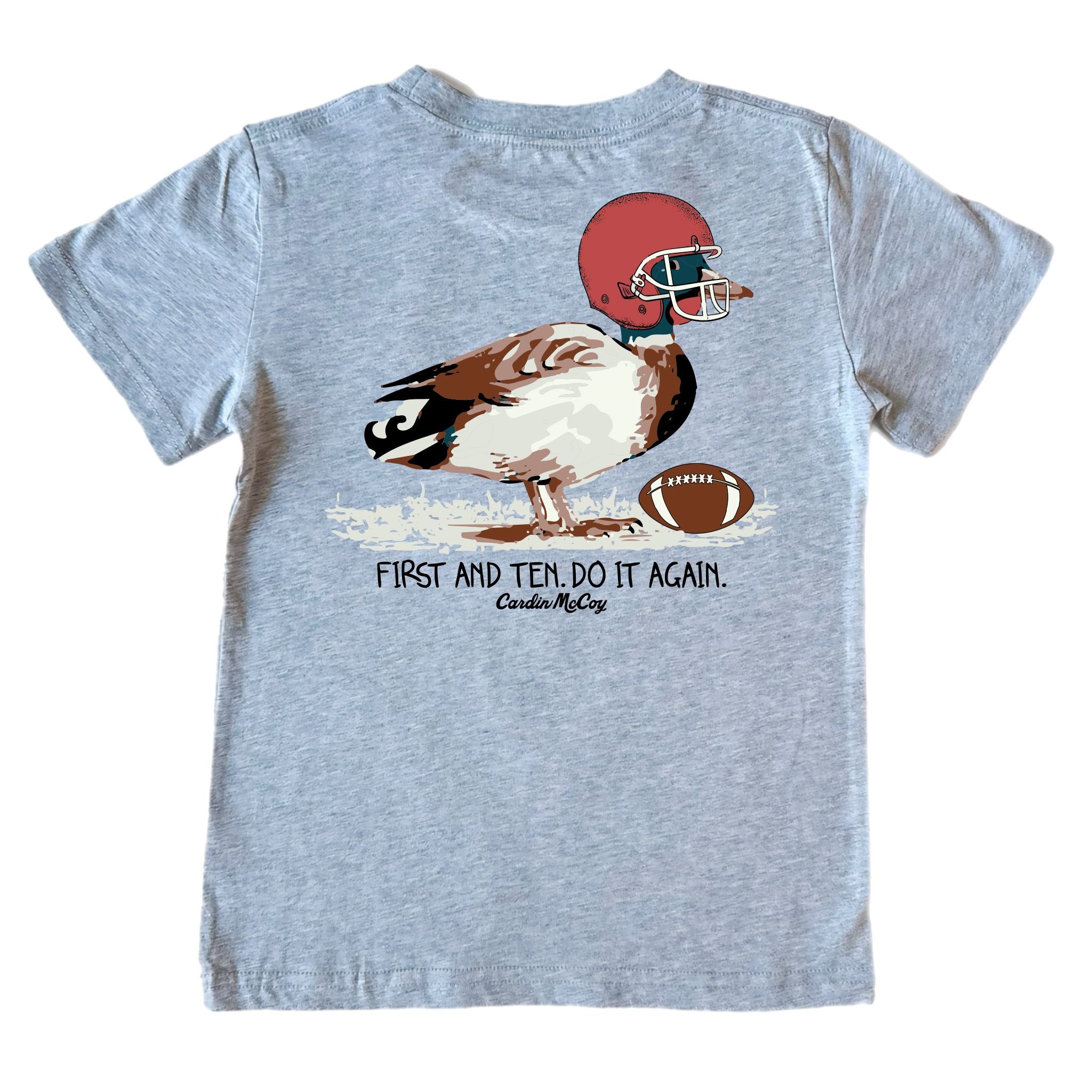 Boys' First And Ten Short-Sleeve Tee Short Sleeve T-Shirt Cardin McCoy Heather Gray XXS (2/3) Pocket