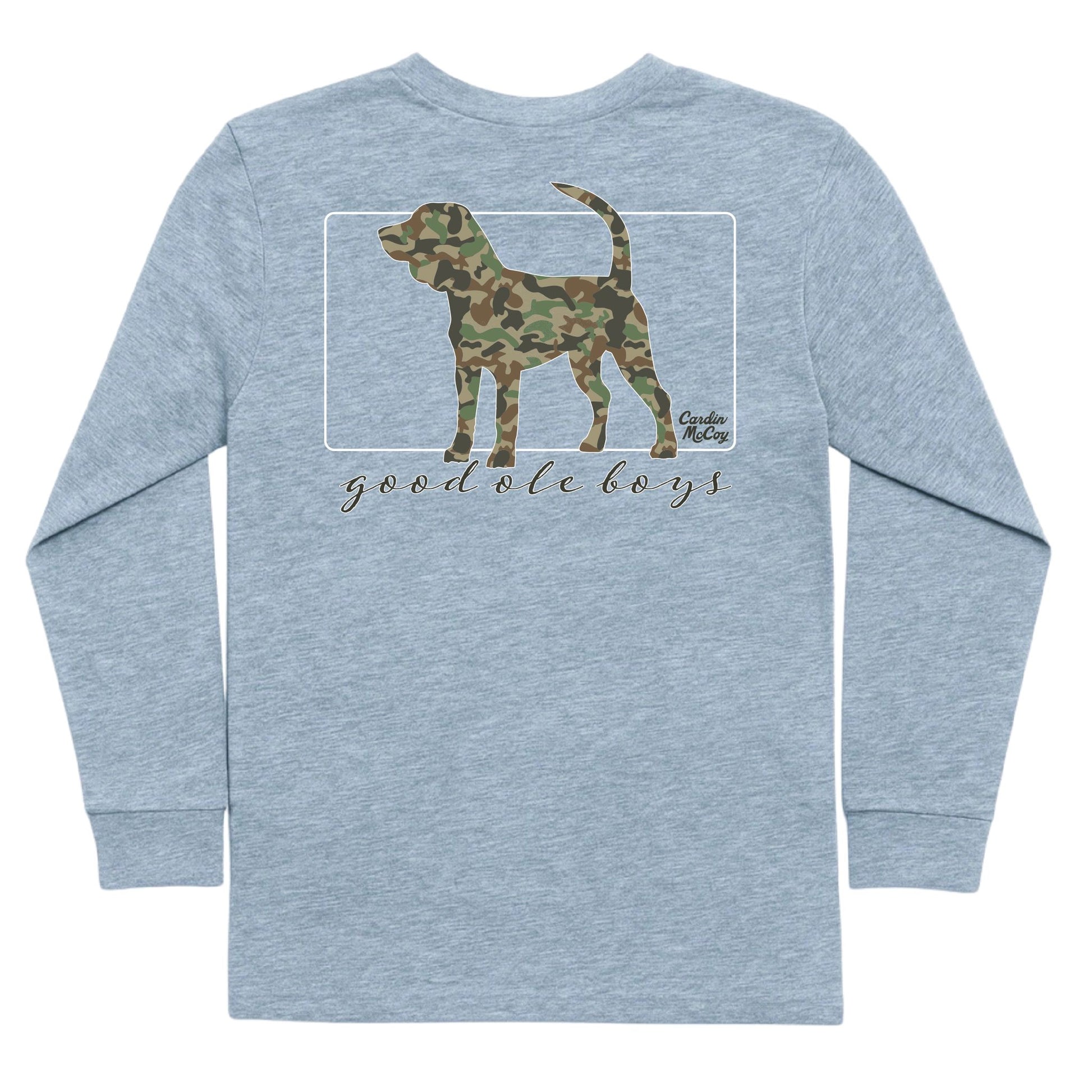 Boys' Good Ole Boy Long-Sleeve Tee Long Sleeve T-Shirt Cardin McCoy Heather Gray XXS (2/3) Pocket