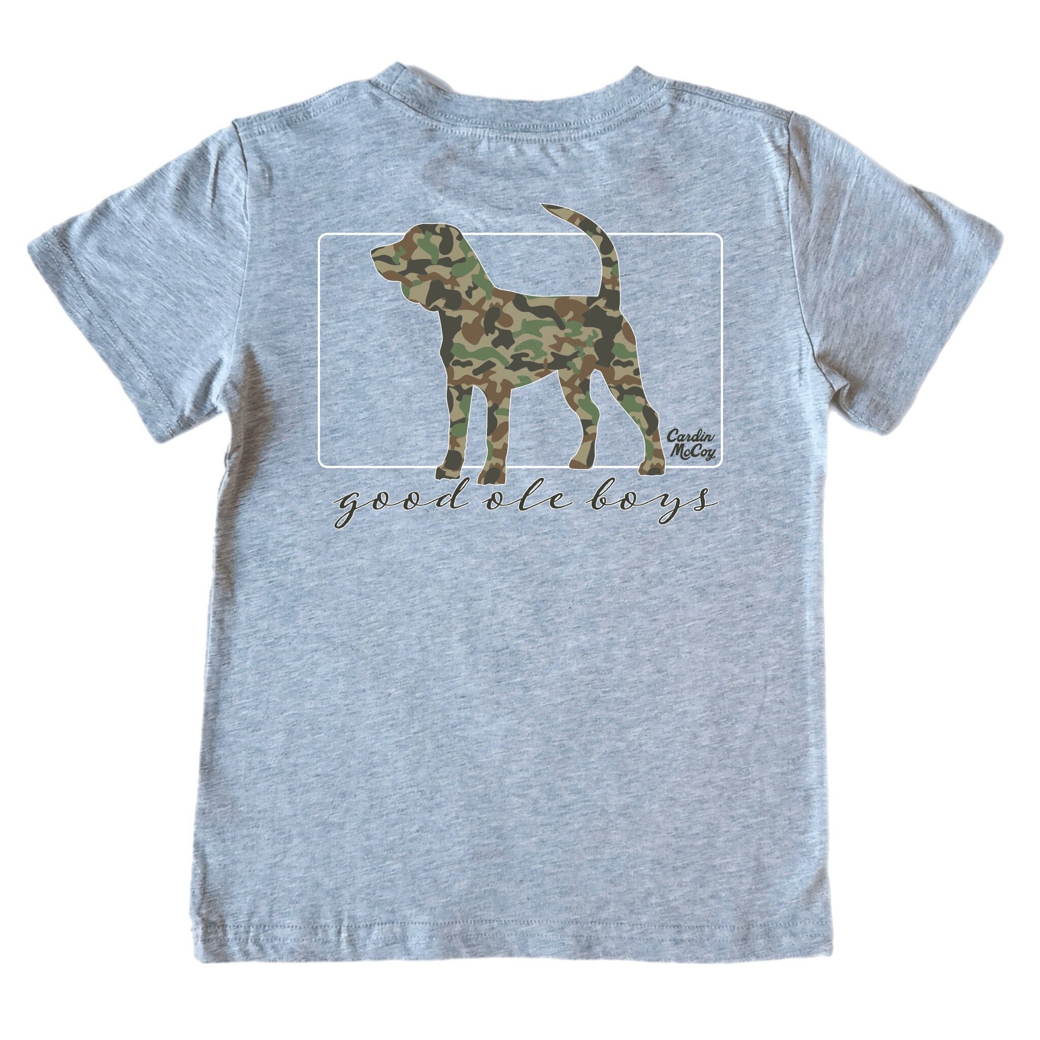 Boys' Good Ole Boys Dog Short-Sleeve Tee Short Sleeve T-Shirt Cardin McCoy Heathey Gray XXS (2/3) Pocket