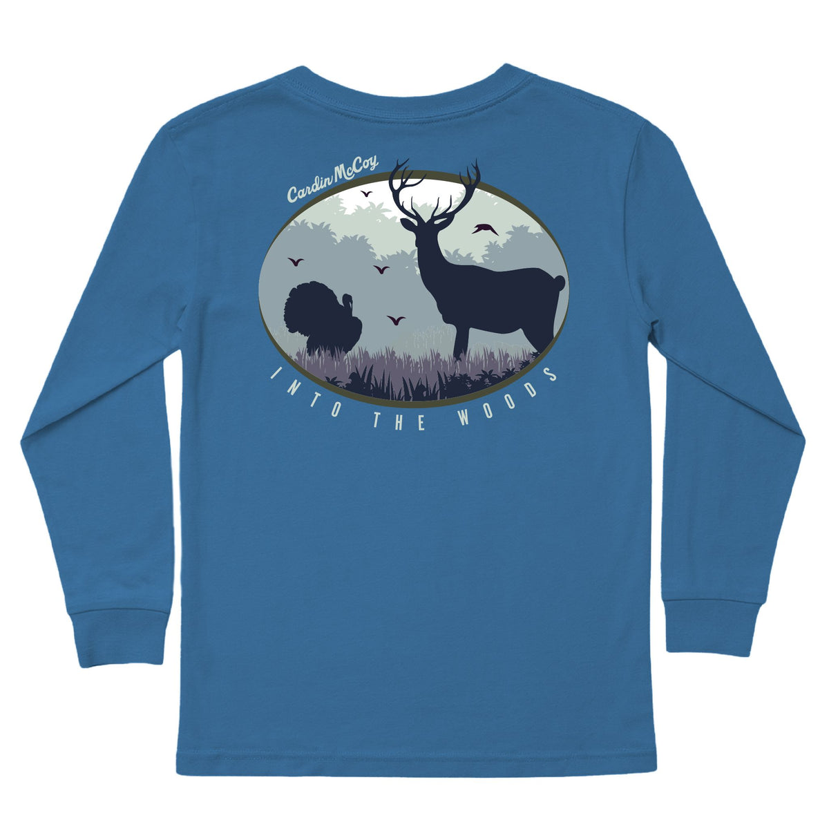 Boys' Into The Woods Long-Sleeve Tee Long Sleeve T-Shirt Cardin McCoy Blue XXS (2/3) Pocket