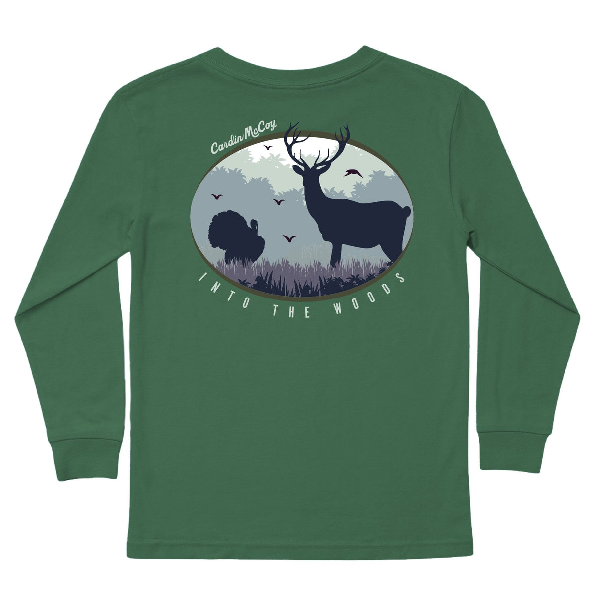 Boys' Into The Woods Long-Sleeve Tee Long Sleeve T-Shirt Cardin McCoy Dark Olive XXS (2/3) Pocket