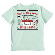 Boys' Just A Boy Who Loves Fishing Performance Short-Sleeve Tee Short Sleeve T-Shirt Cardin McCoy Surf Spray XXS (2/3) Performance