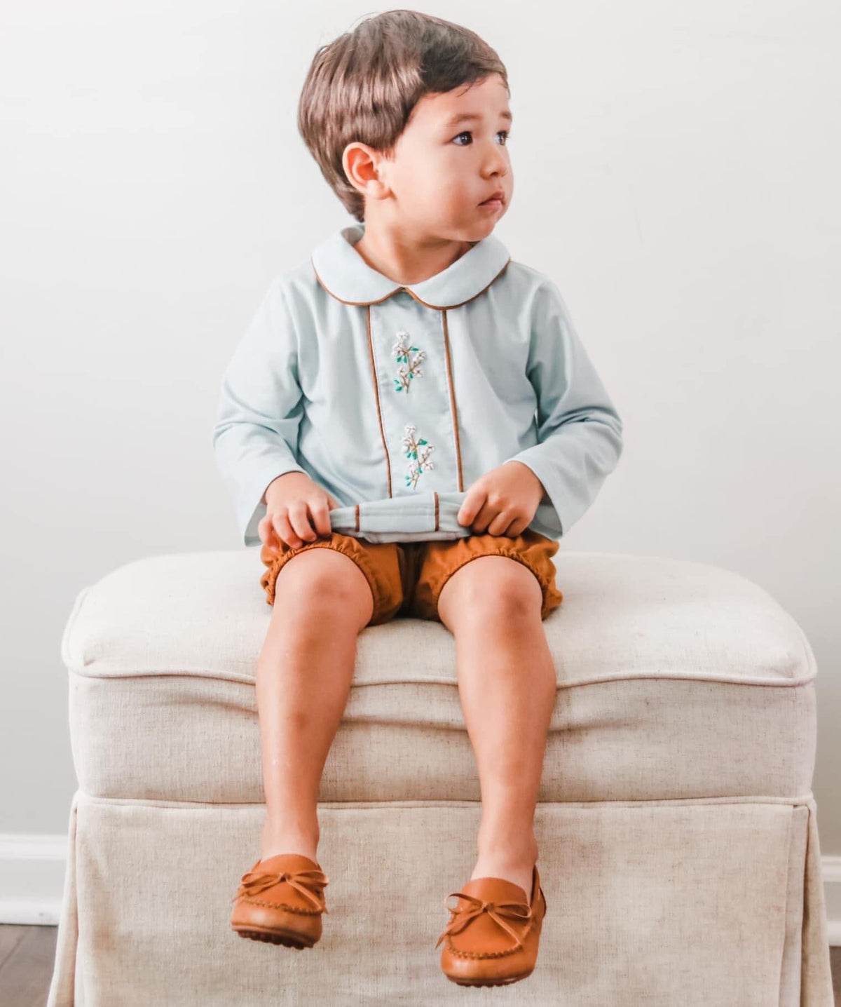 Boys' Leather Moccasin Caramel Footwear Cardin McCoy 