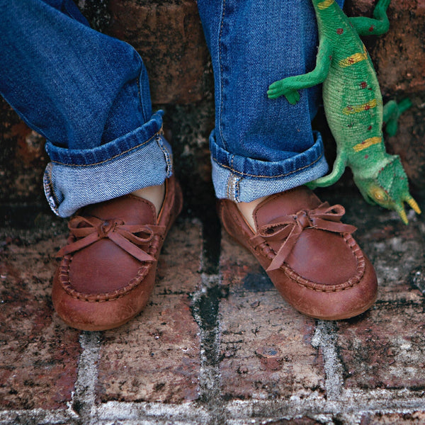 TODAYFUL Leather Moccasin Shoes チョコ　38 Boys' Leather Moccasin Chocolate – Cardin McCoy