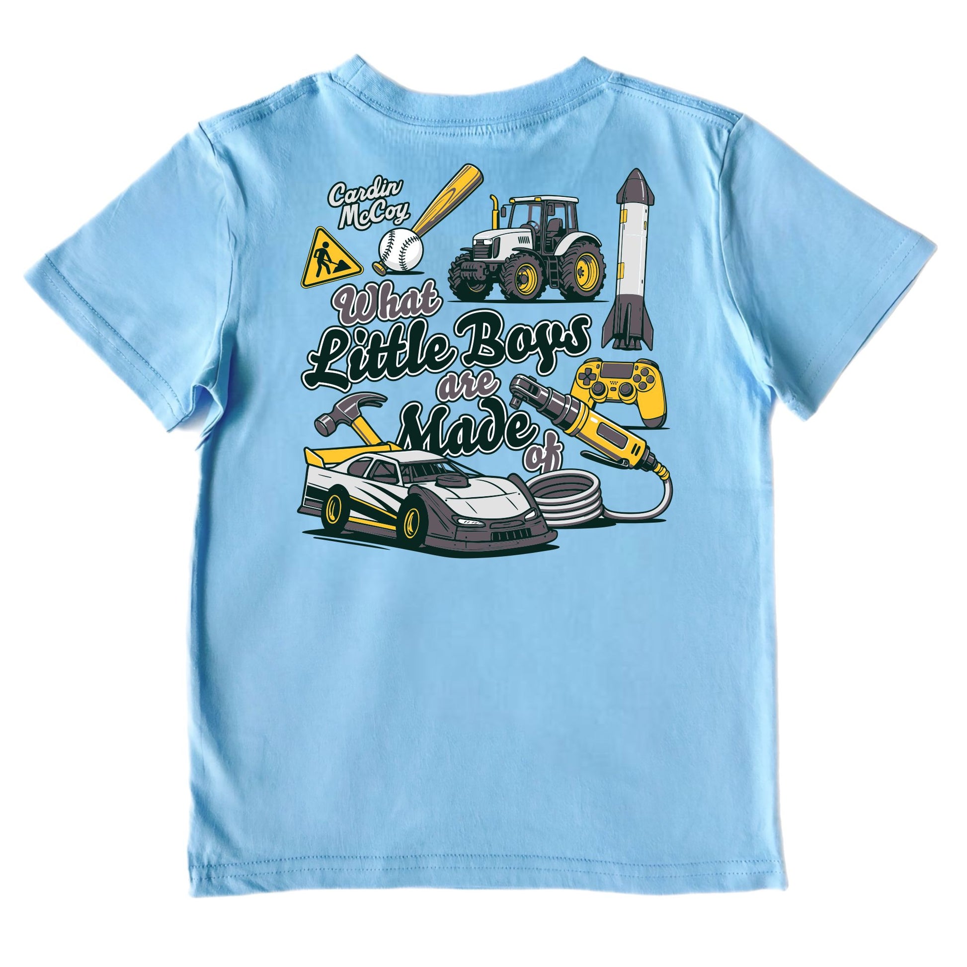 Boys' Made Of Short-Sleeve Tee Short Sleeve T-Shirt Cardin McCoy Light Blue XXS (2/3) Pocket