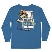 Boys' Mama's Favorite Catch Long-Sleeve Tee Long Sleeve T-Shirt Cardin McCoy Blue XXS (2/3) Pocket