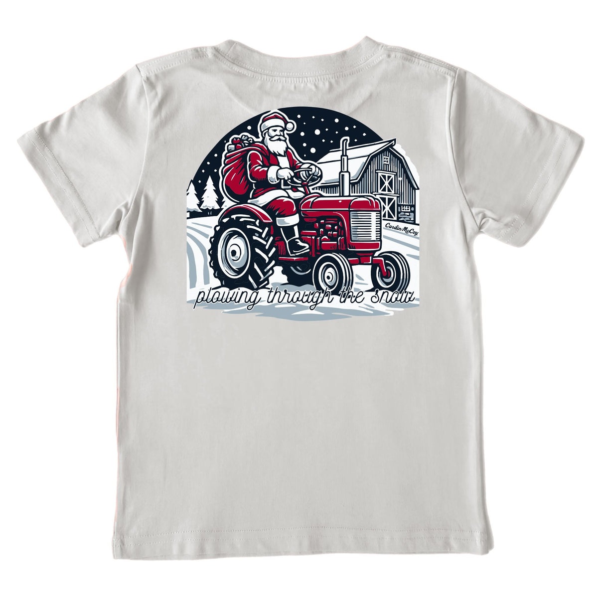 Boys' Plowing Through The Snow Short-Sleeve Tee Short Sleeve T-Shirt Cardin McCoy Ice Gray XXS (2/3) Pocket