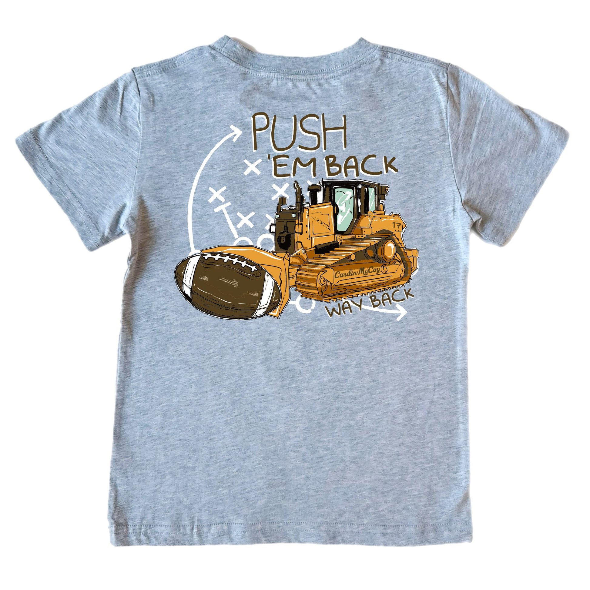 Boys' Push 'Em Back Short-Sleeve Tee Short Sleeve T-Shirt Cardin McCoy Heather Gray XXS (2/3) No Pocket