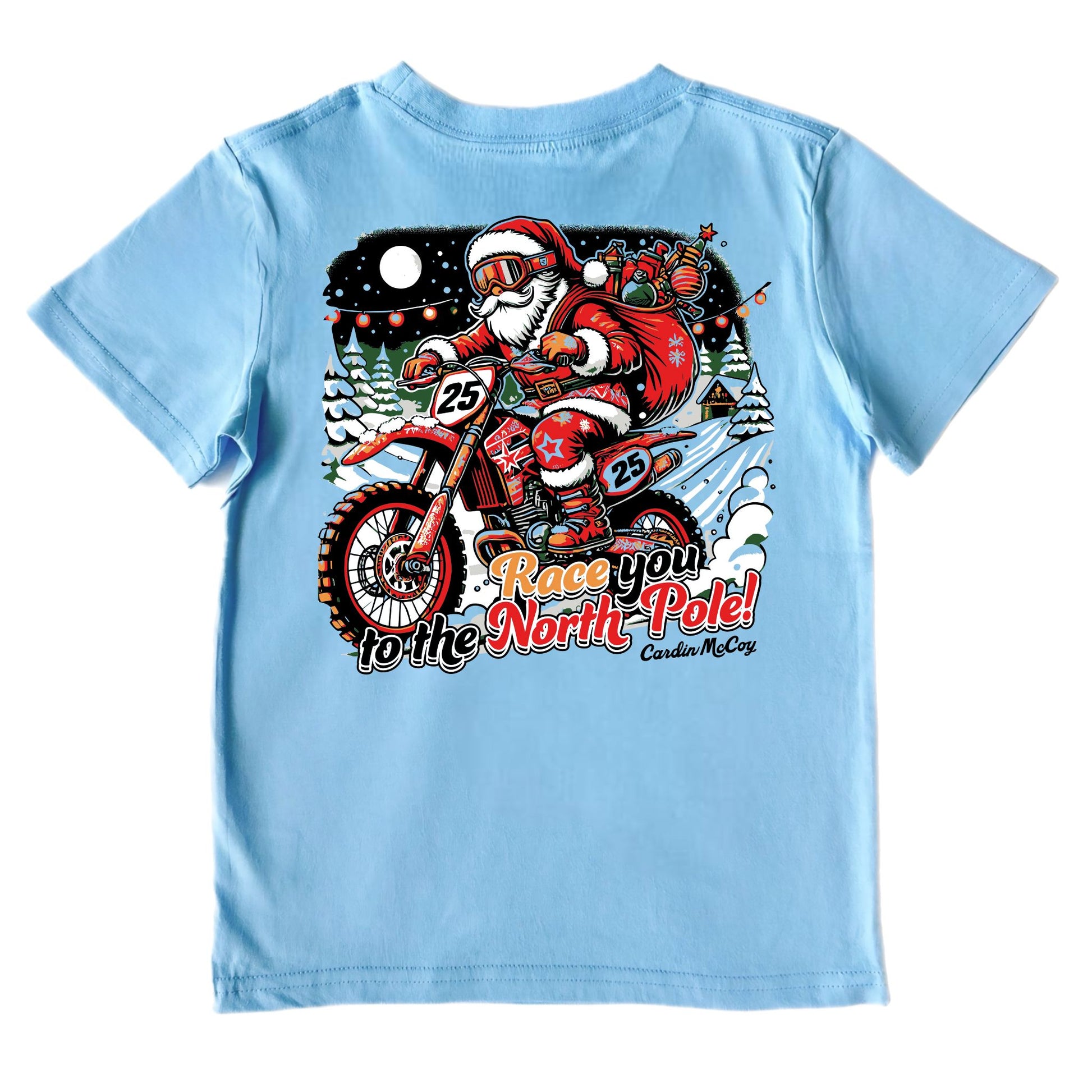 Boys' Race to the North Pole Short-Sleeve Tee Short Sleeve T-Shirt Cardin McCoy Light Blue XXS (2/3) No Pocket