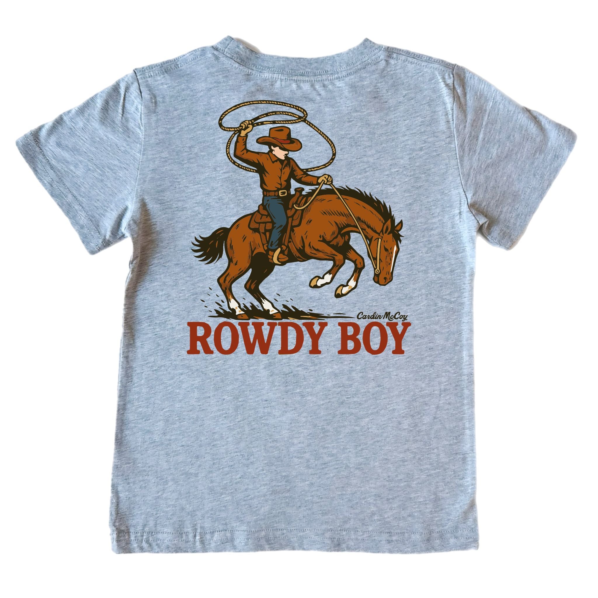 Boys' Rowdy Boy Short-Sleeve Tee Short Sleeve T-Shirt Cardin McCoy Heather Gray XXS (2/3) Pocket