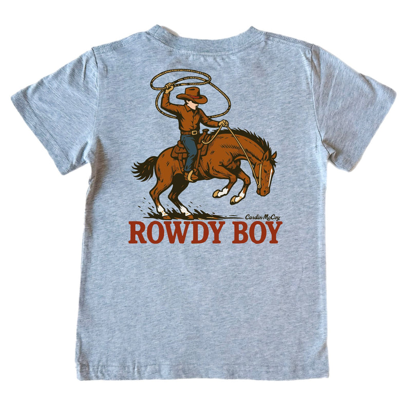 Boys' Rowdy Boy Short-Sleeve Tee Short Sleeve T-Shirt Cardin McCoy Heather Gray XXS (2/3) Pocket