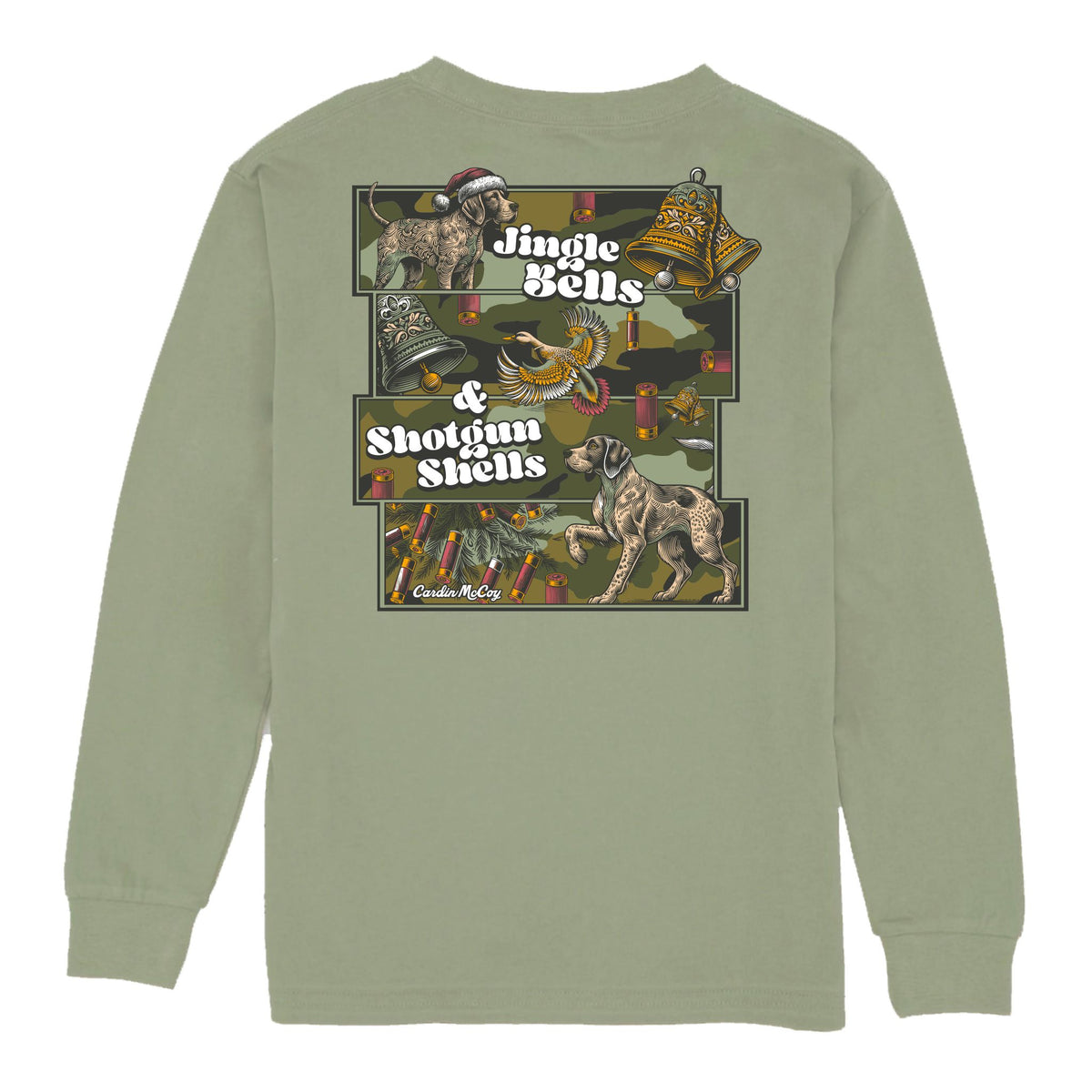 Boys' Shotgun Shells Long-Sleeve Tee Long Sleeve T-Shirt Cardin McCoy Light Olive XXS (2/3) Pocket